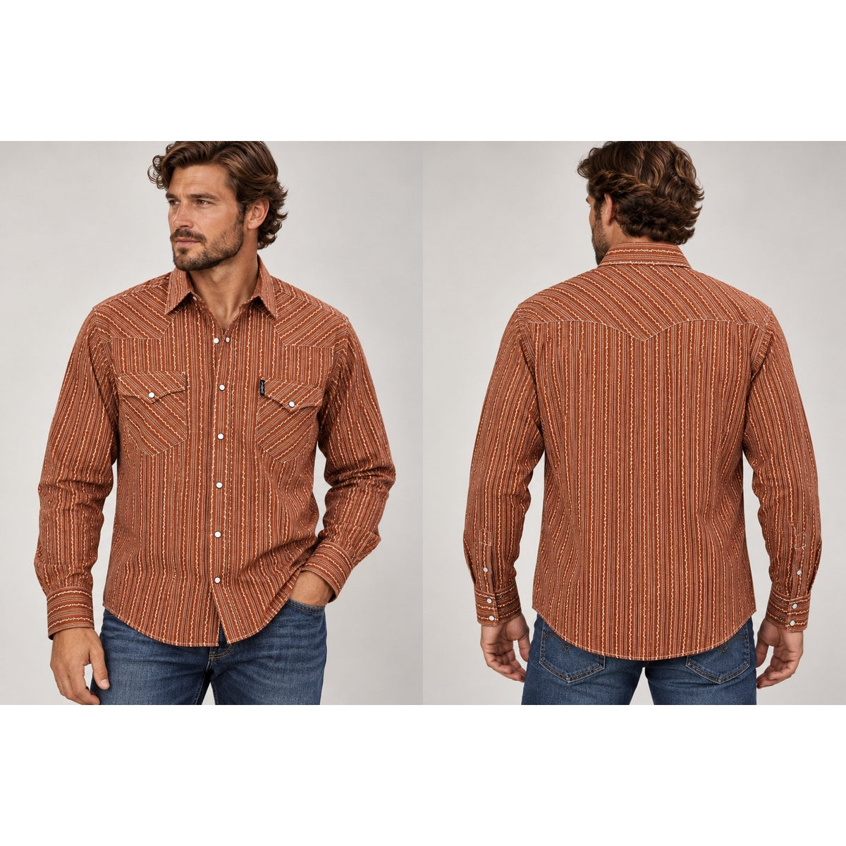 Cinch Modern Fit Western Long Sleeve Pearl Snap Shirt — Size Medium // Preowned
