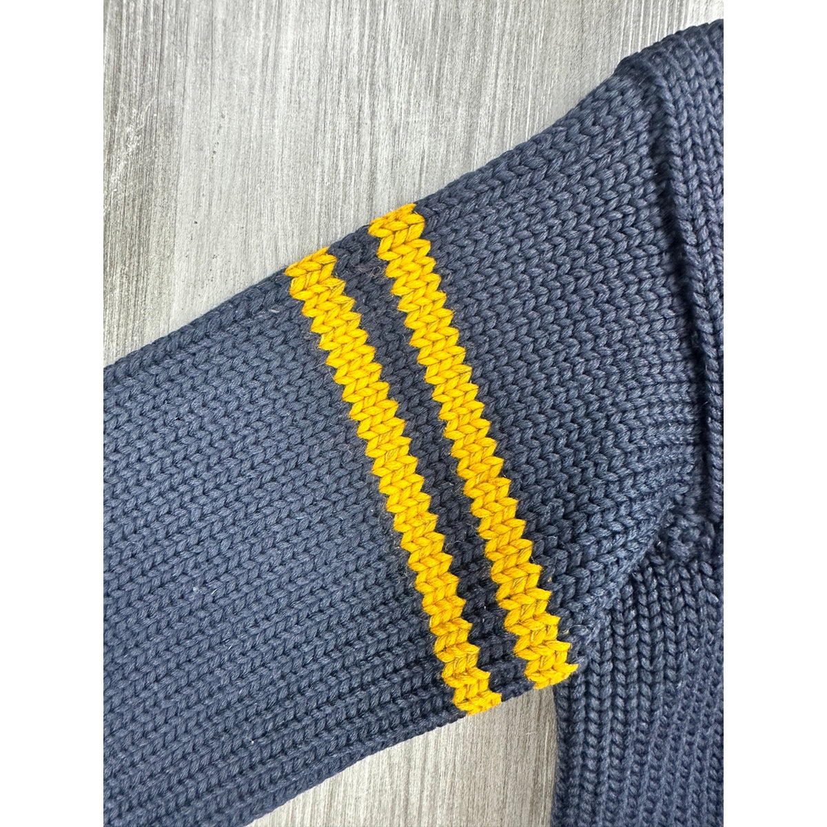 Bradley Knit Wear Vintage 1920s-30s Wool Shawl Collar Striped Varsity Athletic Sweater — Size Small // Preowned