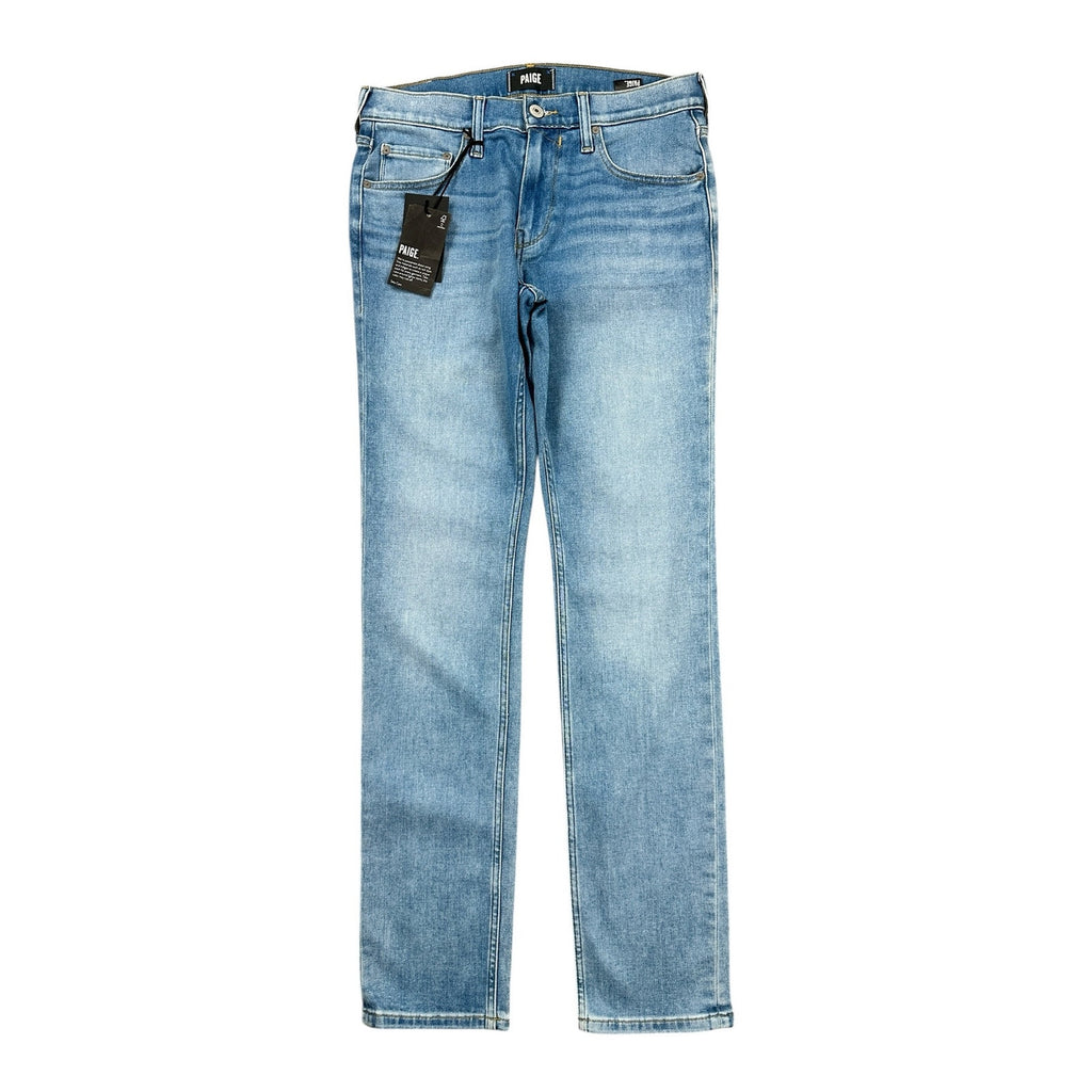 Paige Transcend Vintage Federal Nielson Slim Straight Jean in Nielson Blue — Size 29