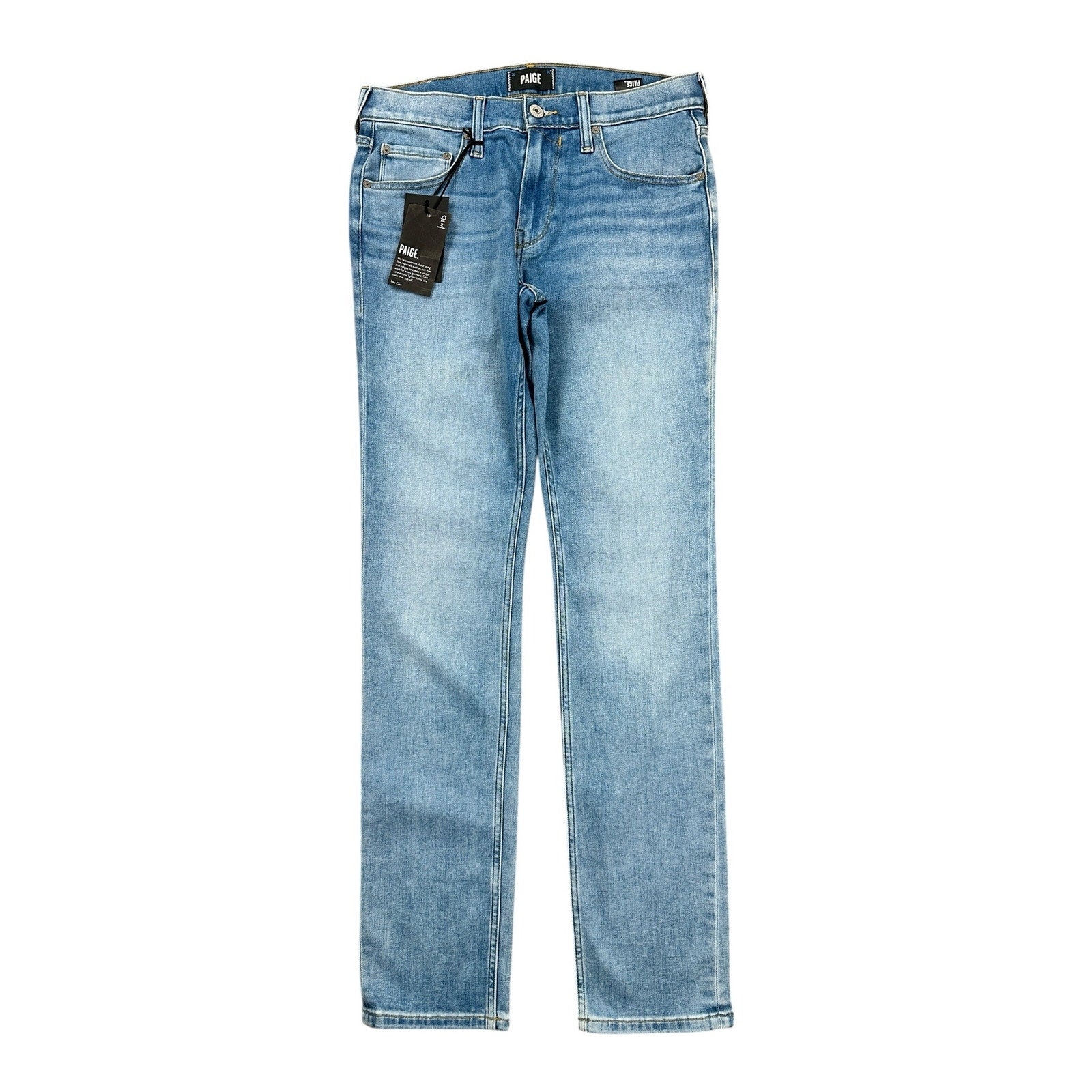 Paige Transcend Vintage Federal Nielson Slim Straight Jean in Nielson Blue — Size 29