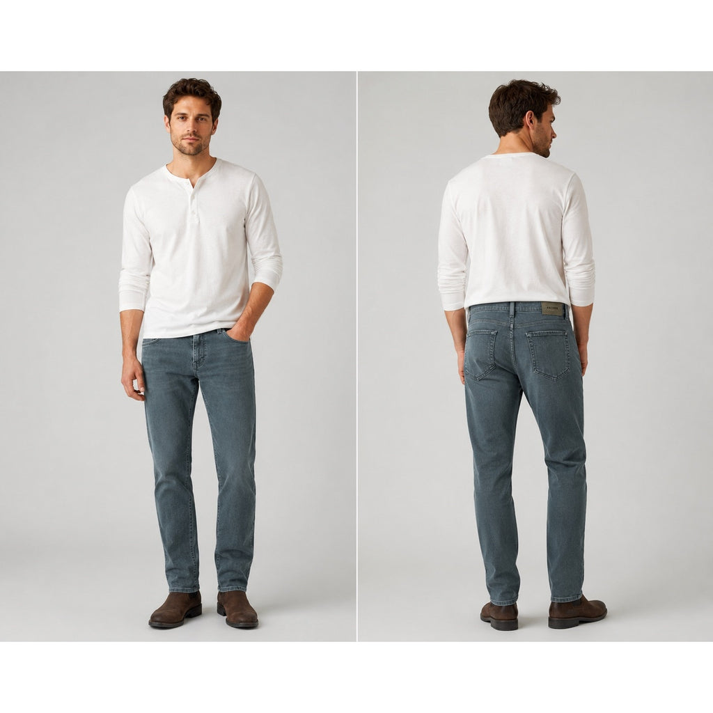 Baldwin Henley Slim Straight Jeans in Gray — Size 32 // Preowned