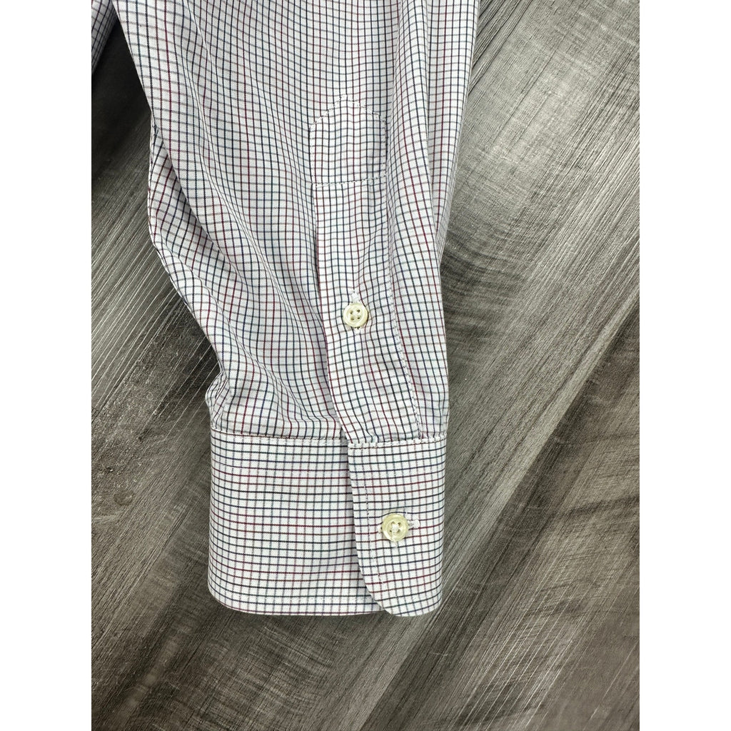 Gitman Bros. Made in USA Checkered Long Sleeve Button Down Shirt — Size 17.5/34 (XL) // Preowned