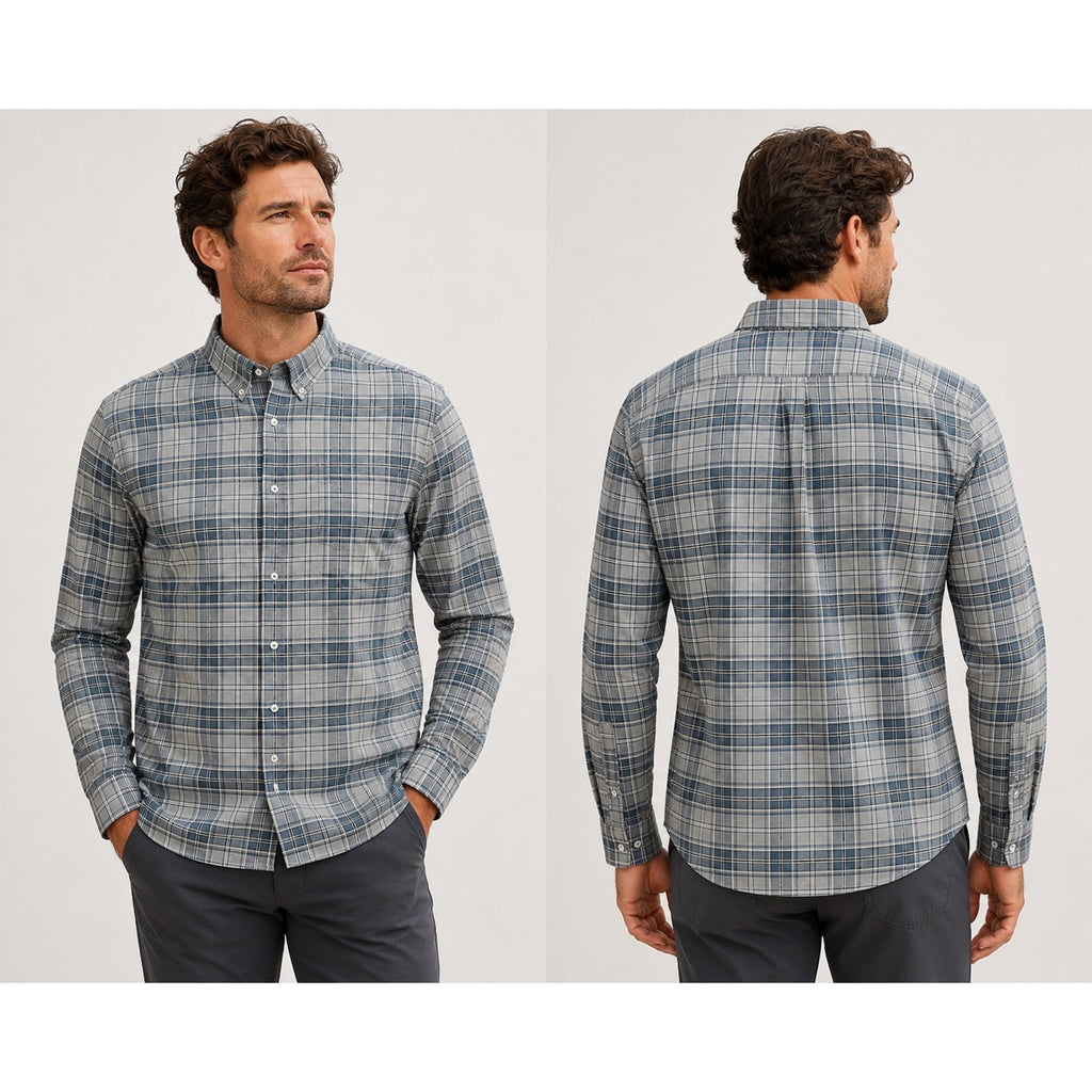 Genteal Performance Boulder Softouch Club Collection Sport Shirt in Steelhead — Size 2XL