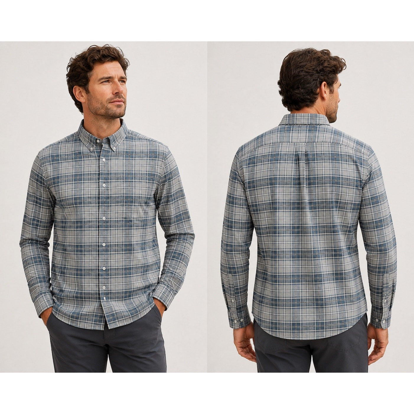 Genteal Performance Boulder Softouch Club Collection Sport Shirt in Steelhead — Size 2XL