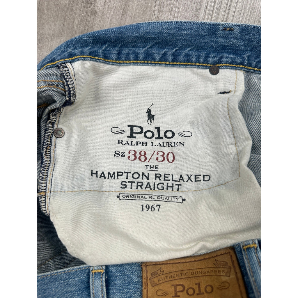 Polo Ralph Lauren Hampton Relaxed Straight Jeans in Blue — Size 38x30 // Preowned