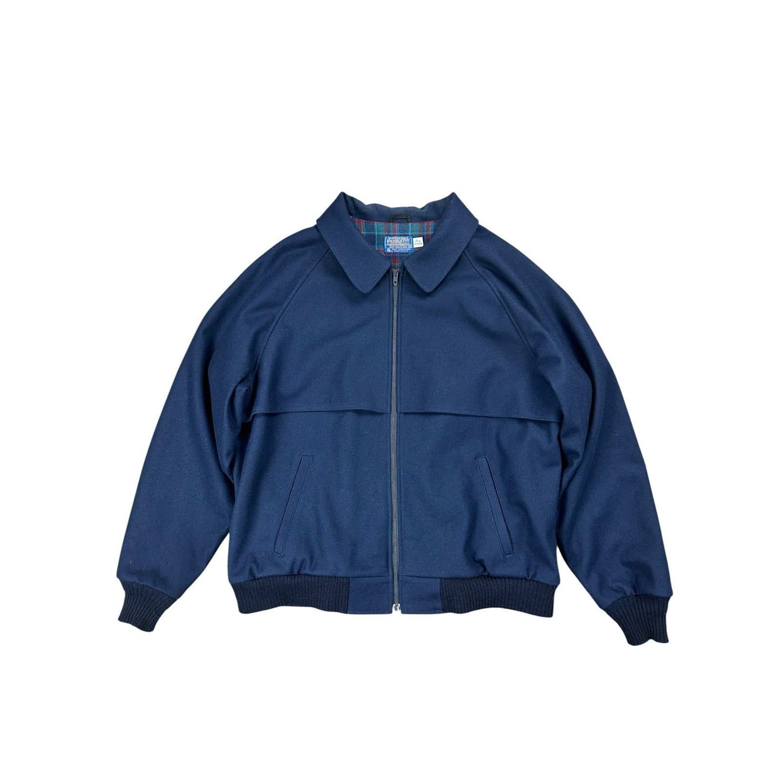 Pendleton Made in USA Virgin Wool Vintage Jacket in Navy — Size XL // Preowned