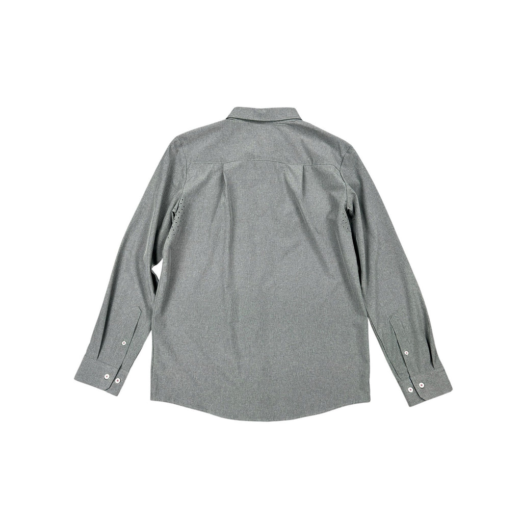 William Murray Performance Golf Long Sleeve Button Down in Gray — Size Small // Preowned