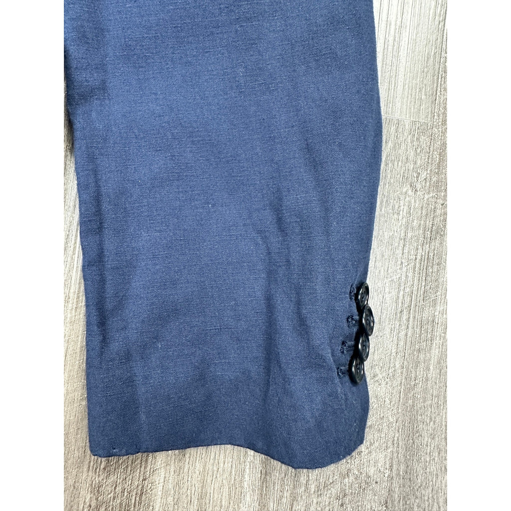 Alex Mill Cotton Linen Cooper Blazer in Navy — Size Small
