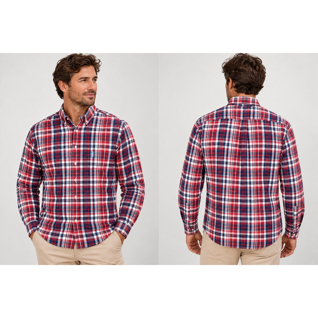 Johnnie-O Plaid Tweener Button Original Long Sleeve Button Down Shirt — Size Medium // Preowned