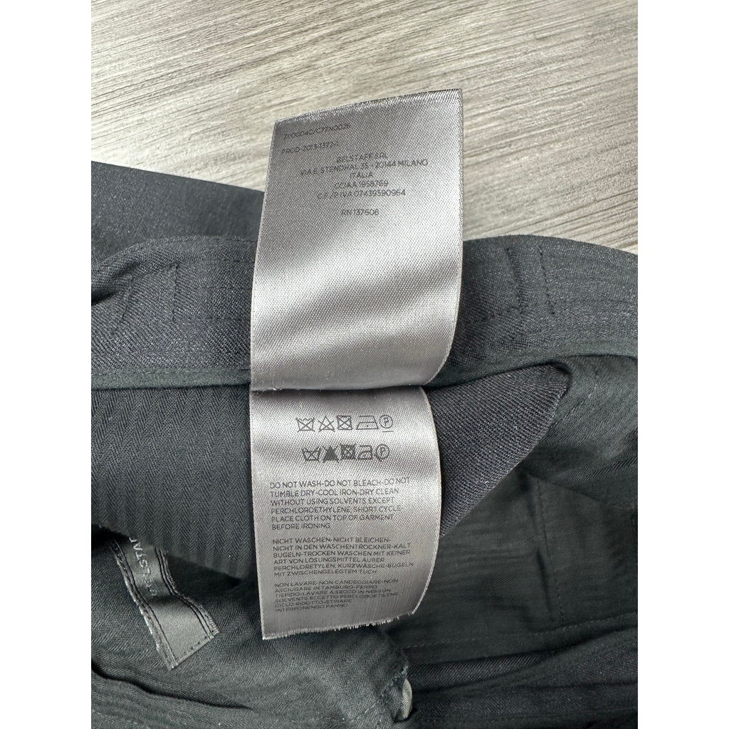 Belstaff FW13 Tailored Made in Italy Wool Trousers with Side Adjusters in Black — Size 46 (US 30) // Preowned