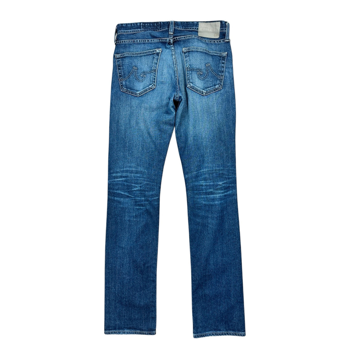 AG Adriano Goldschmied The Matchbox Slim Straight 15-Year Wash Lead Stretch Made in USA Jeans — Size 30 // Preowned