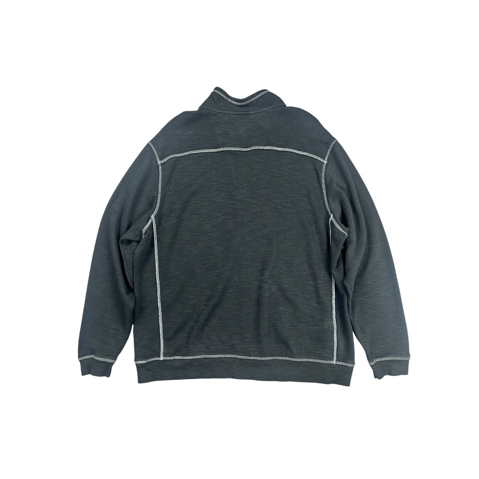 Tommy Bahama Montego Beach Mock Neck Quarter Zip Pullover in Black — Size 2XL // Preowned