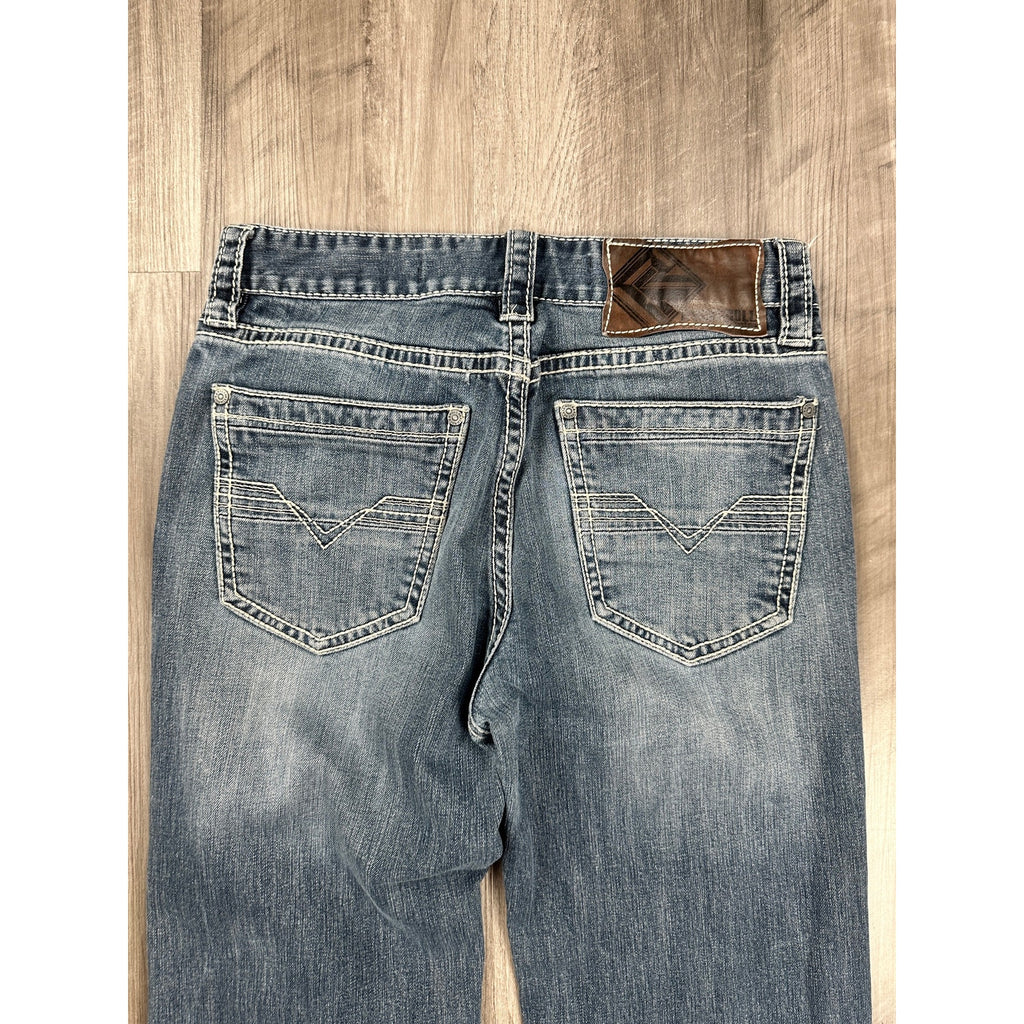 Rock & Roll Denim Double Barrel Relaxed Straight Leg Jean in Blue — Size 29x32 // Preowned