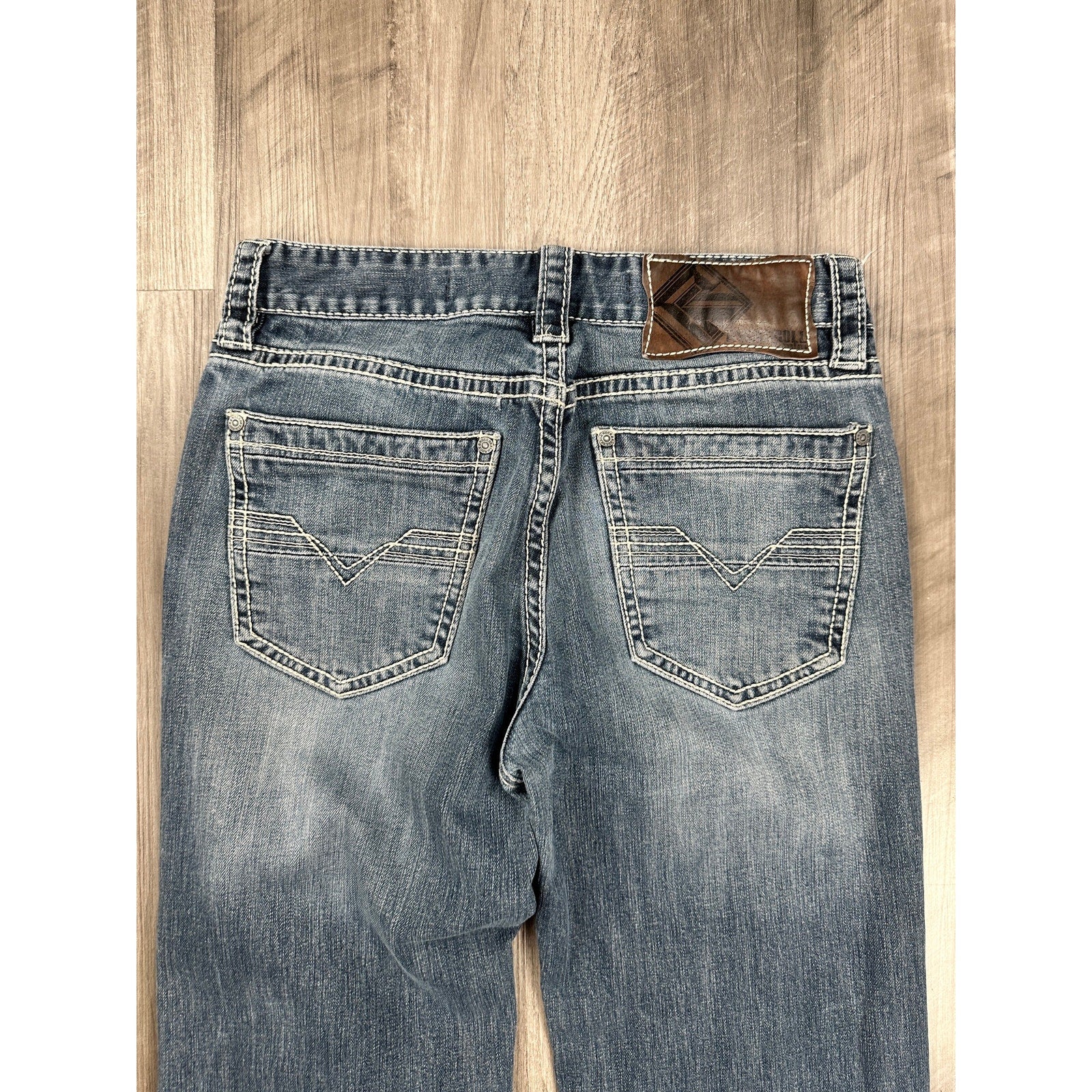 Rock & Roll Denim Double Barrel Relaxed Straight Leg Jean in Blue — Size 29x32 // Preowned