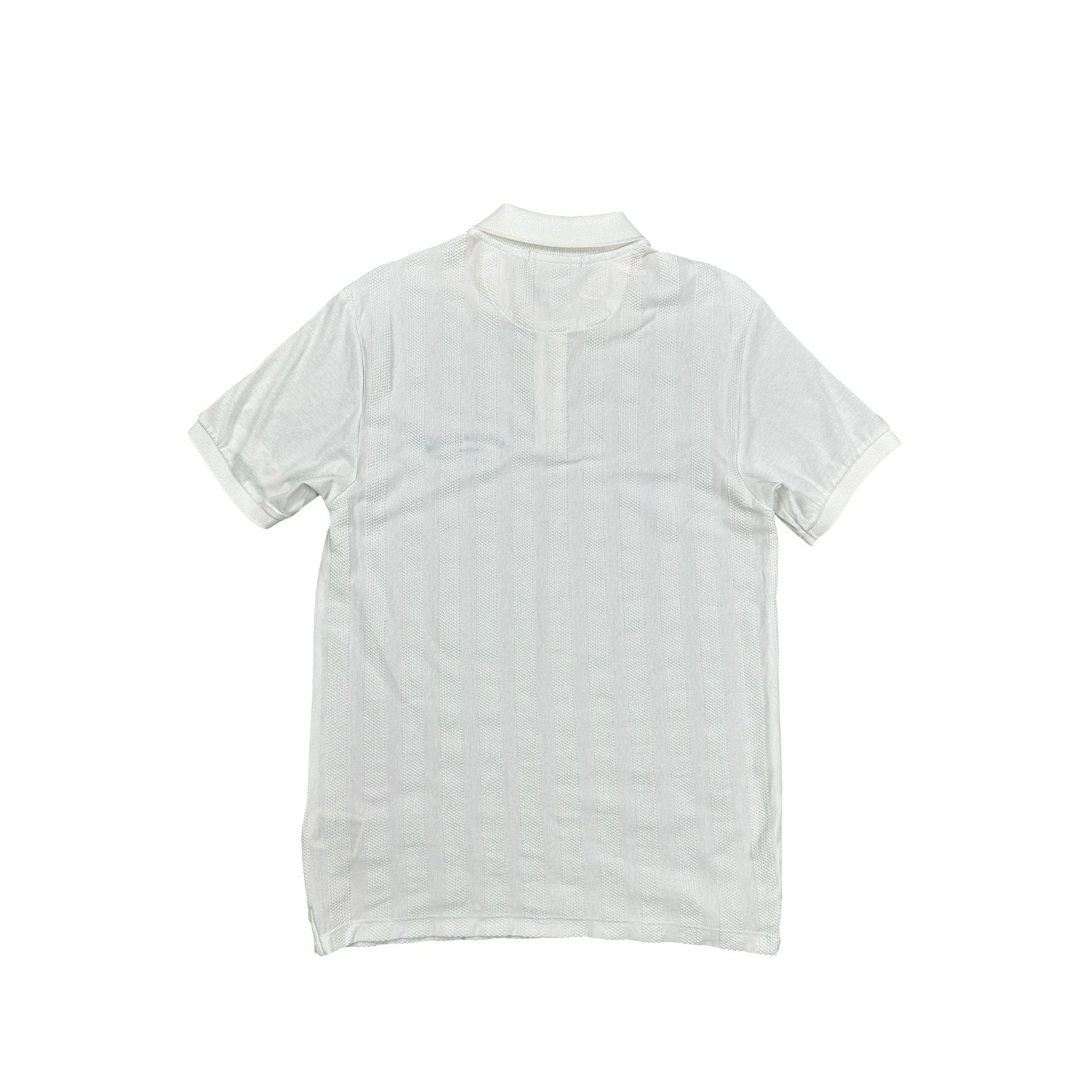 Scotch & Soda Popcorn Pique Zip Polo in Star White — Size Small