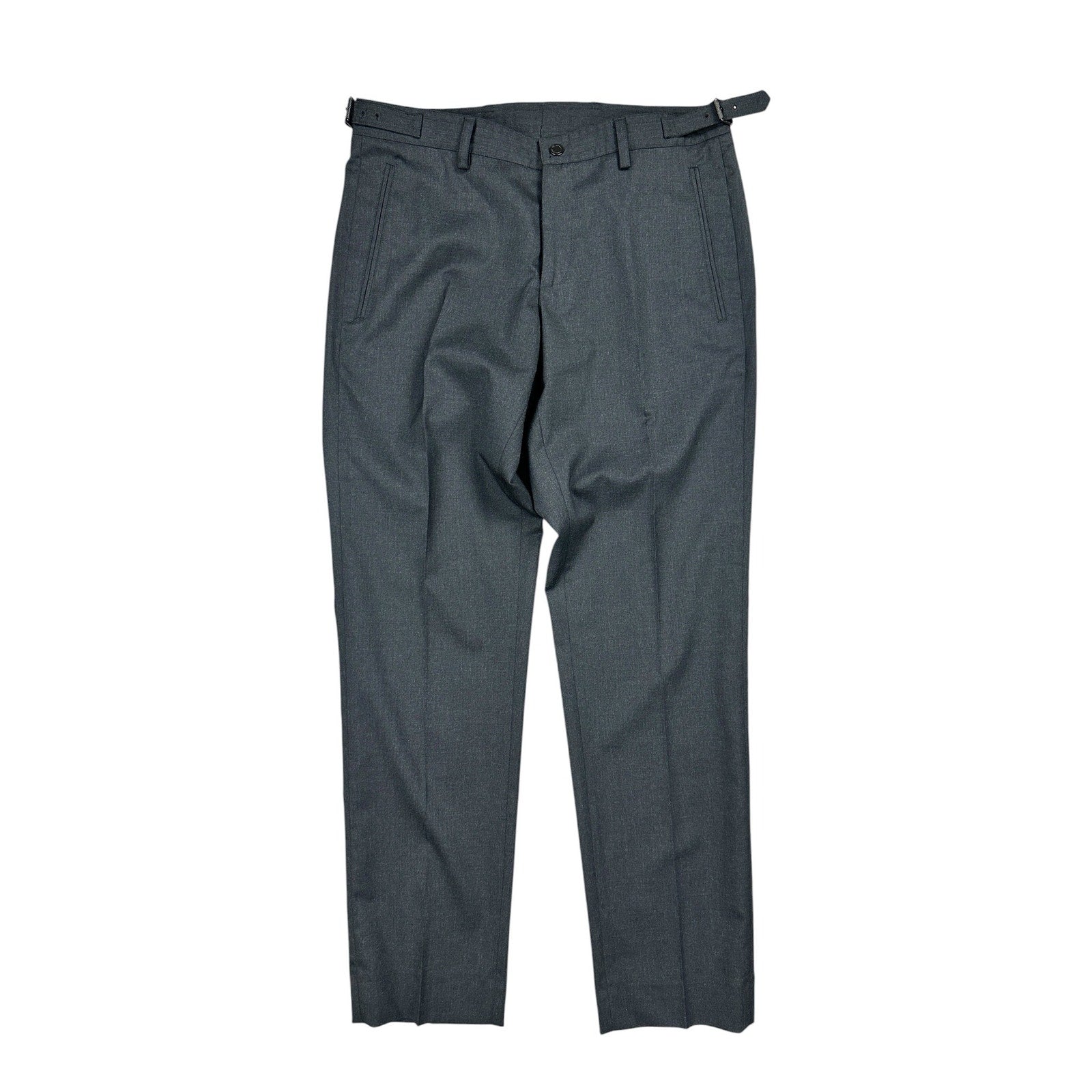 Belstaff FW13 Tailored Made in Italy Wool Trousers with Side Adjusters in Black — Size 46 (US 30) // Preowned