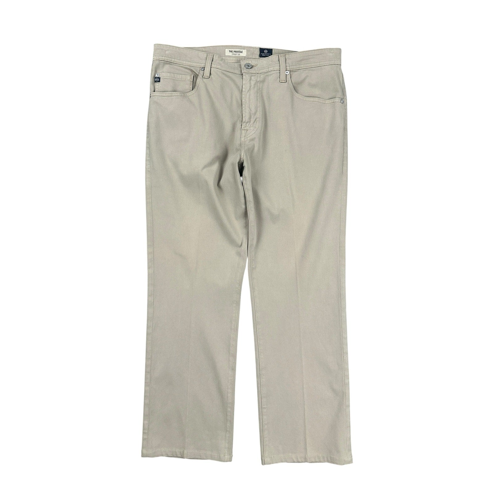 AG Adriano Goldschmied Protégé Straight Leg Pants in Cornsilk — Size 36x34 // Preowned
