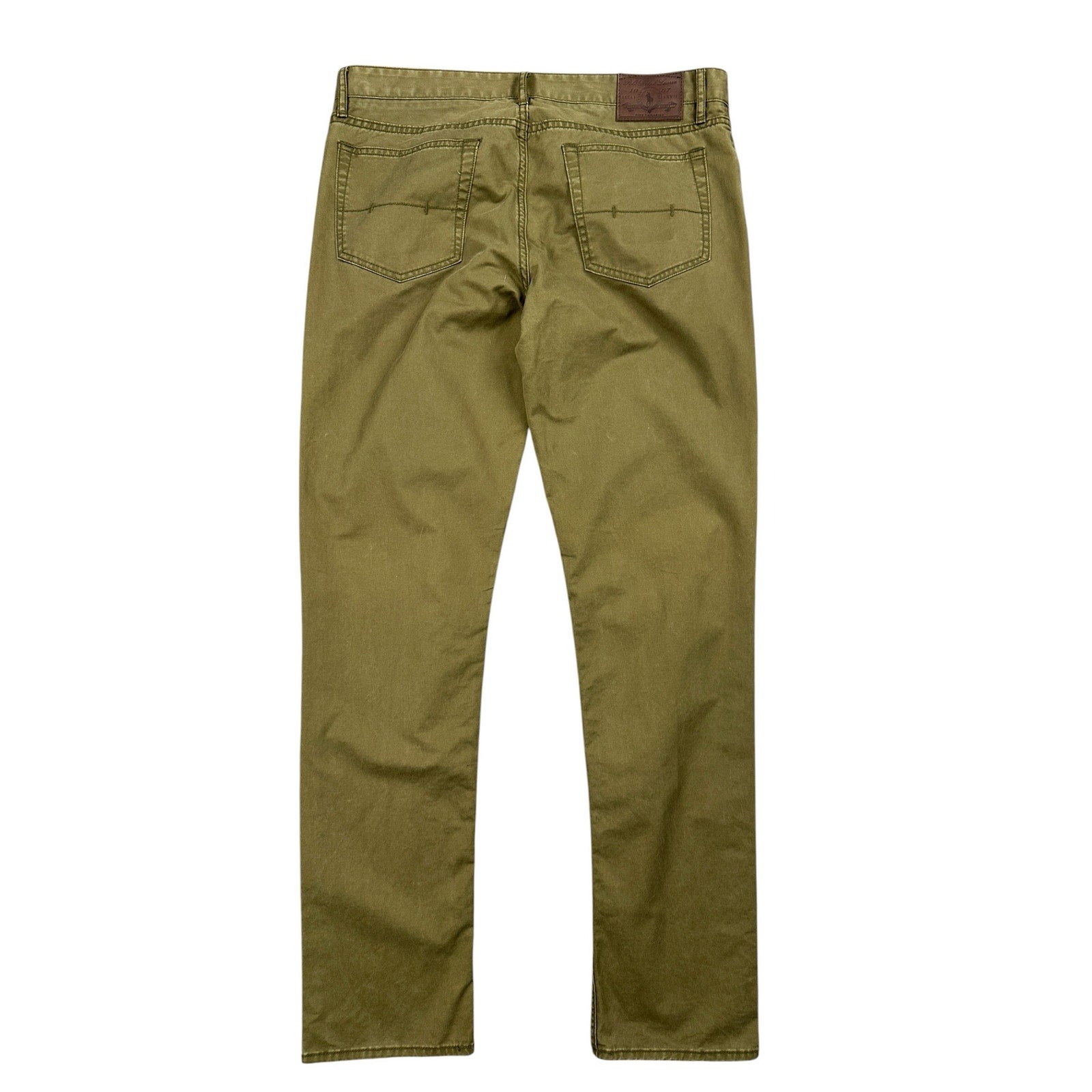 Polo Ralph Lauren Slim Straight Fit Chino Jeans in Olive Khaki — Size 34x32 // Preowned