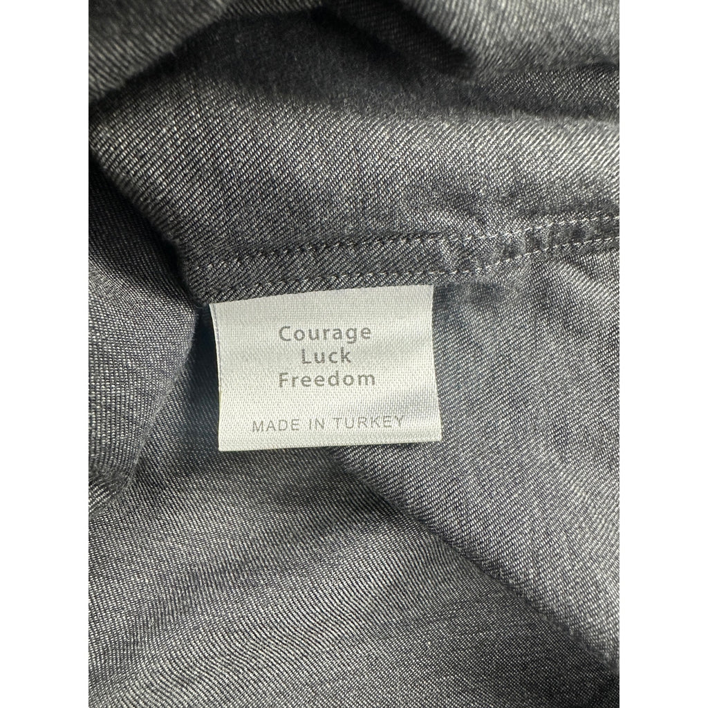 Teddy Stratford Two Pocket Organic Long Sleeve Shirt in Charcoal — Size 1 (US Small) // Preowned