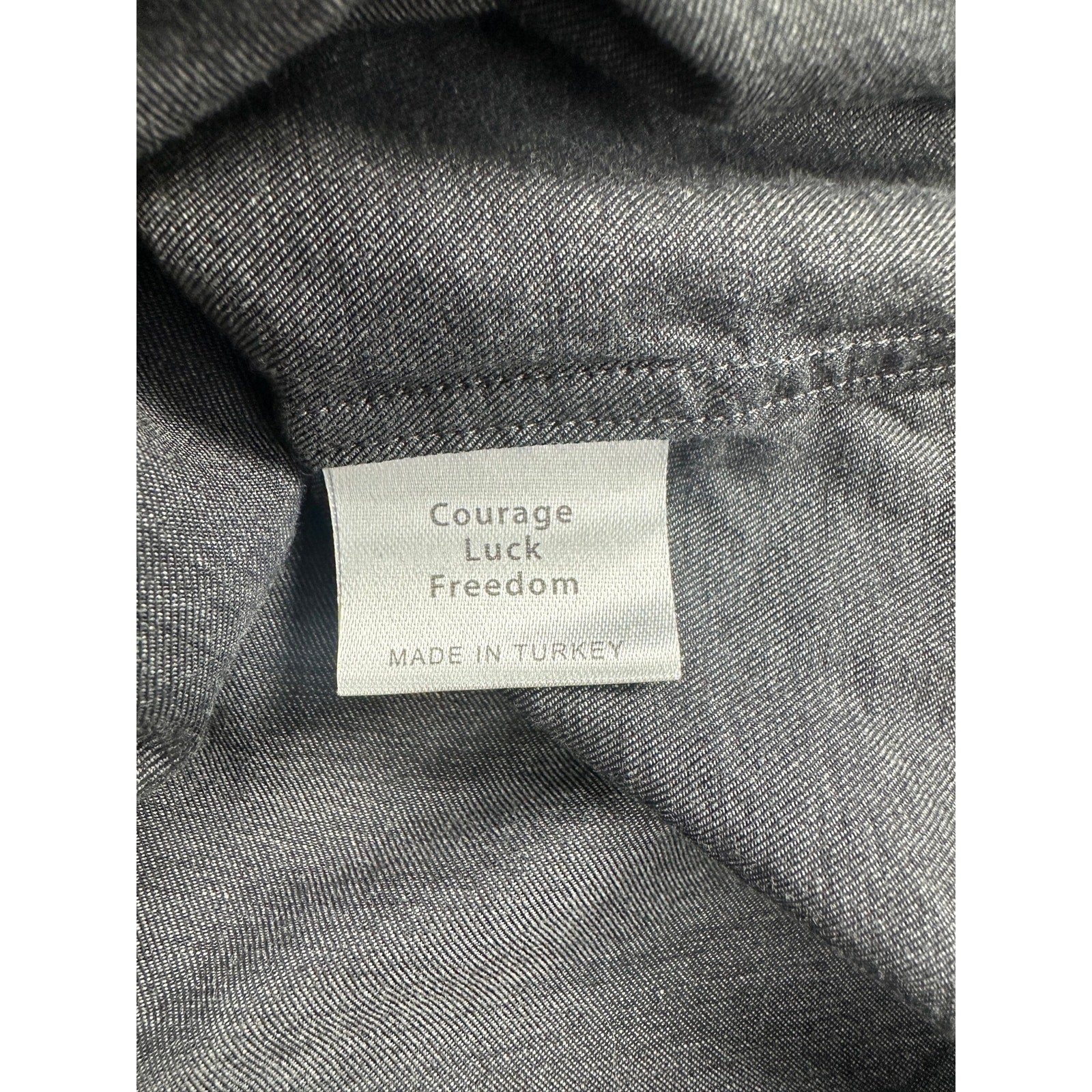 Teddy Stratford Two Pocket Organic Long Sleeve Shirt in Charcoal — Size 1 (US Small) // Preowned