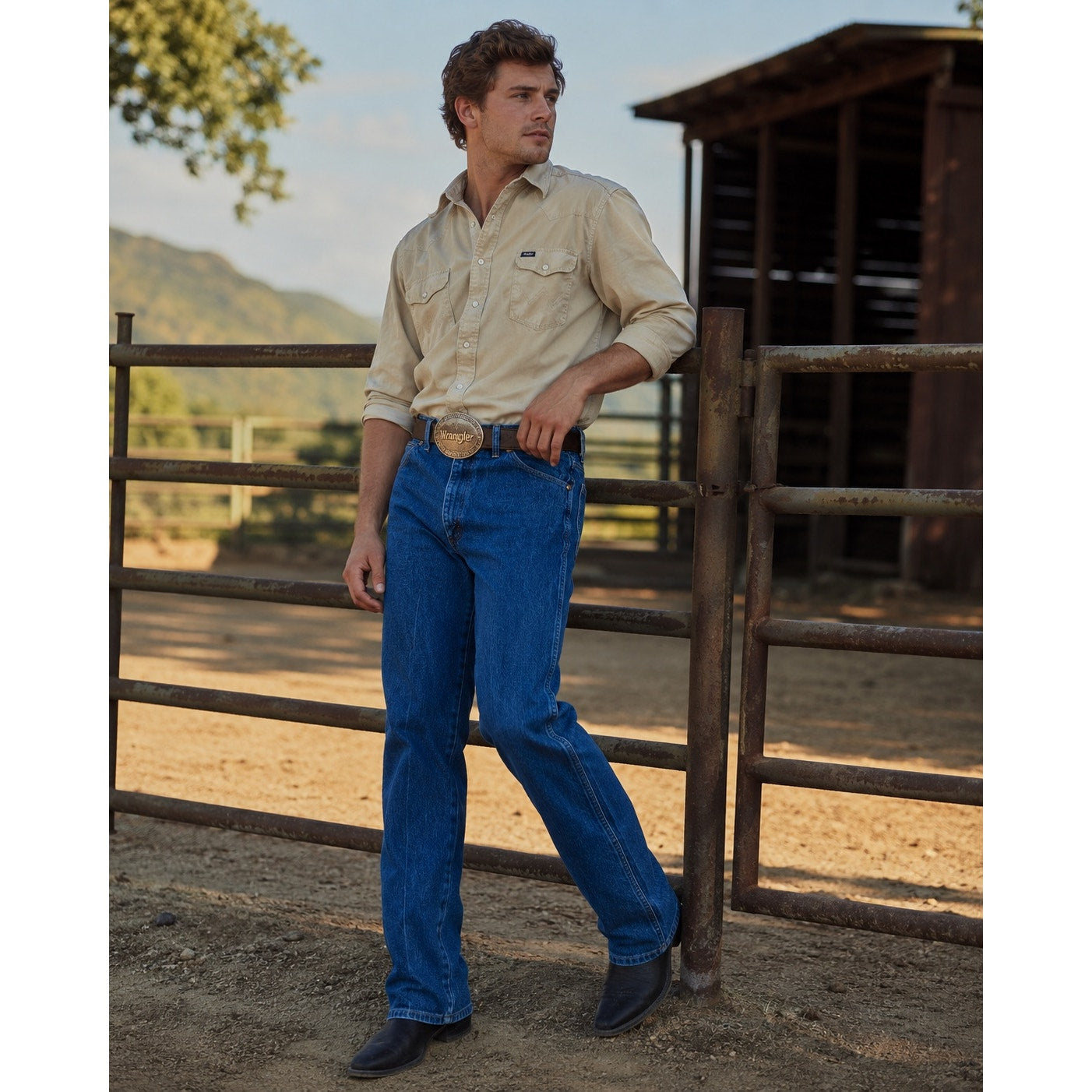 Wrangler Made in USA Vintage Cowboy Cut Original Fit Jeans in Blue — Size 40x30 // Preowned