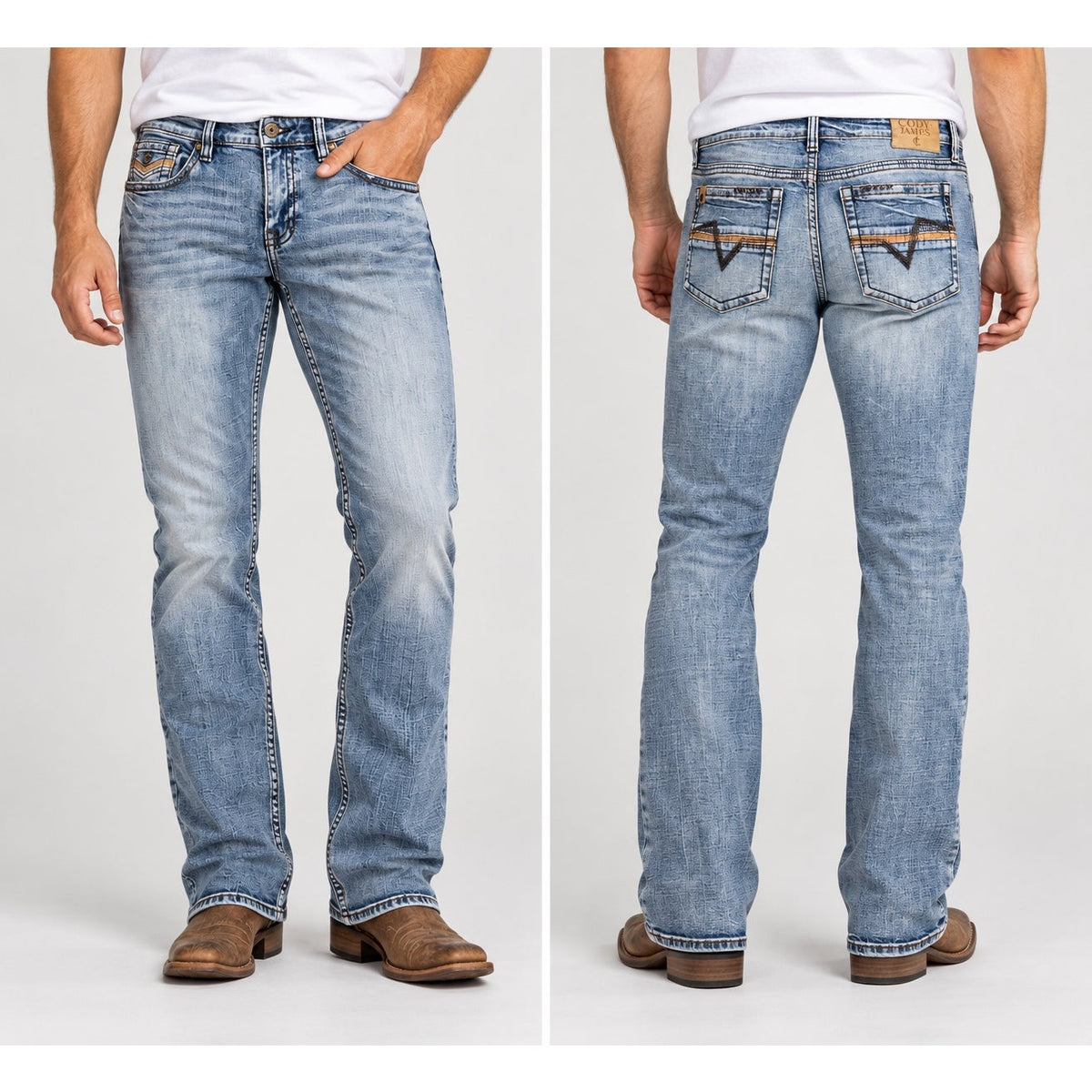 Cody James Wyatt Holt Wash Slim Bootcut Stretch Jeans — Size 34x34 // Preowned