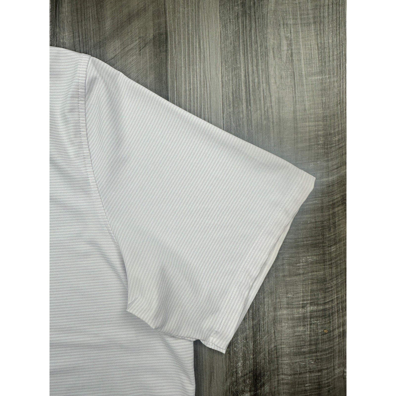 Greyson Quogue Performance Striped Golf Polo in Light Pink, White — Size XL // Preowned
