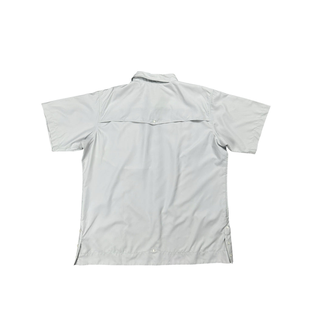 Texas Standard Guayabera Libre Western Performance Shirt in Gray and Orange — Size XL // Preowned