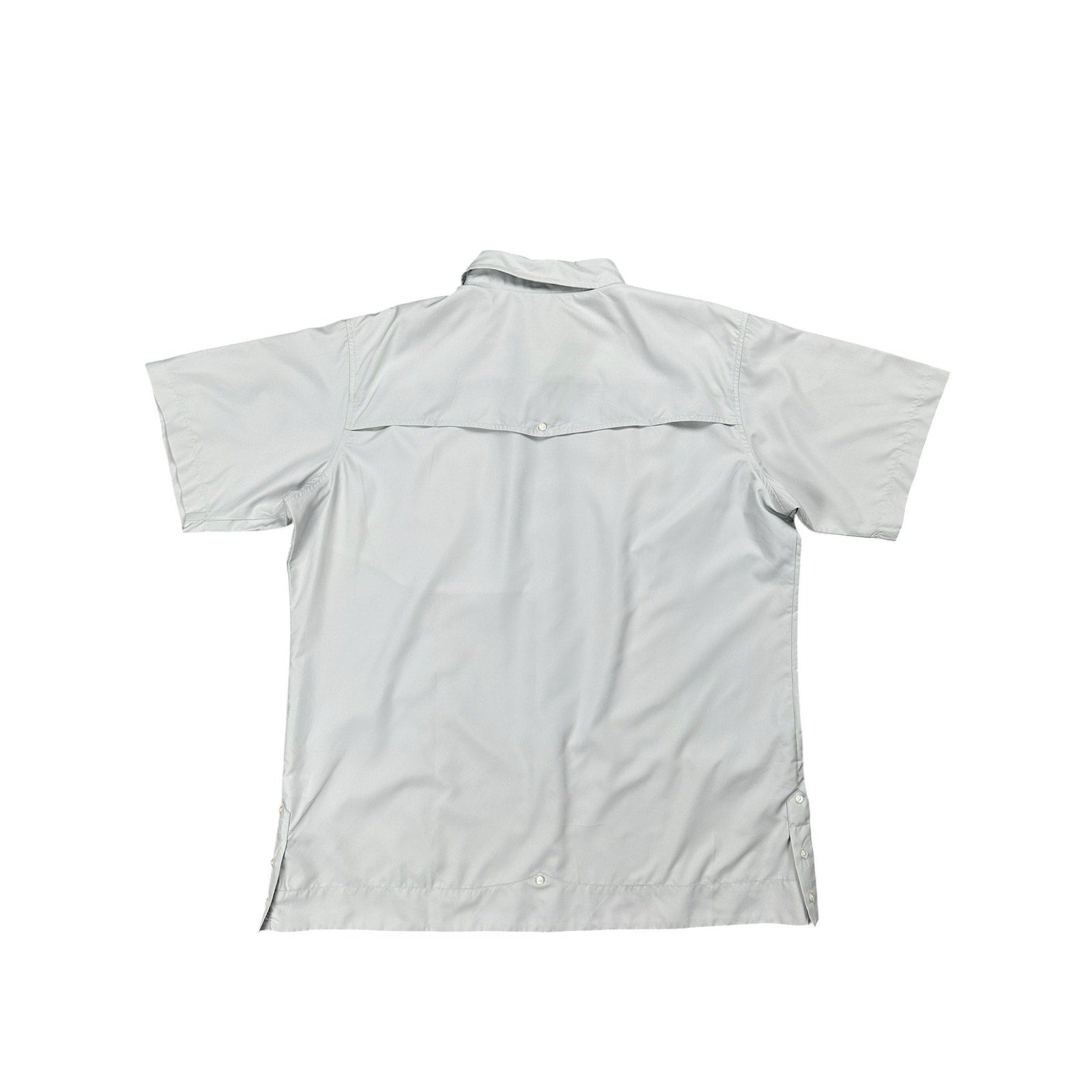 Texas Standard Guayabera Libre Western Performance Shirt in Gray and Orange — Size XL // Preowned