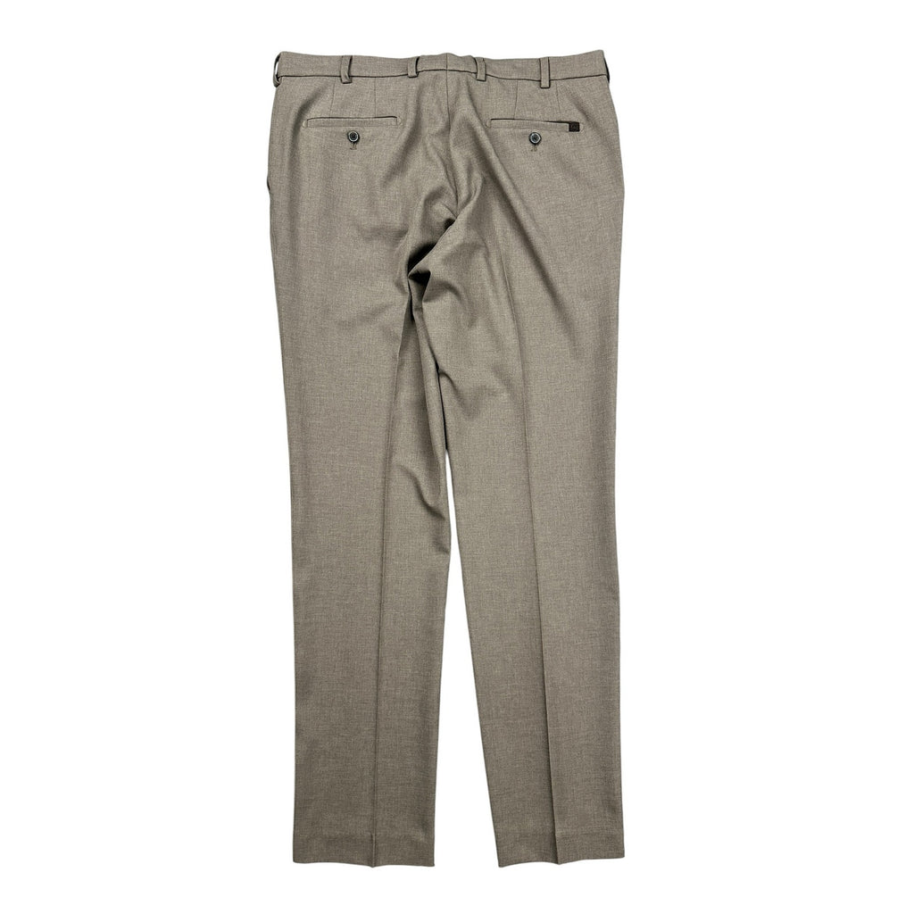 Peter Millar Franklin Performance Trouser Dress Pants in Tweed Beige — Size 35x34 // Preowned