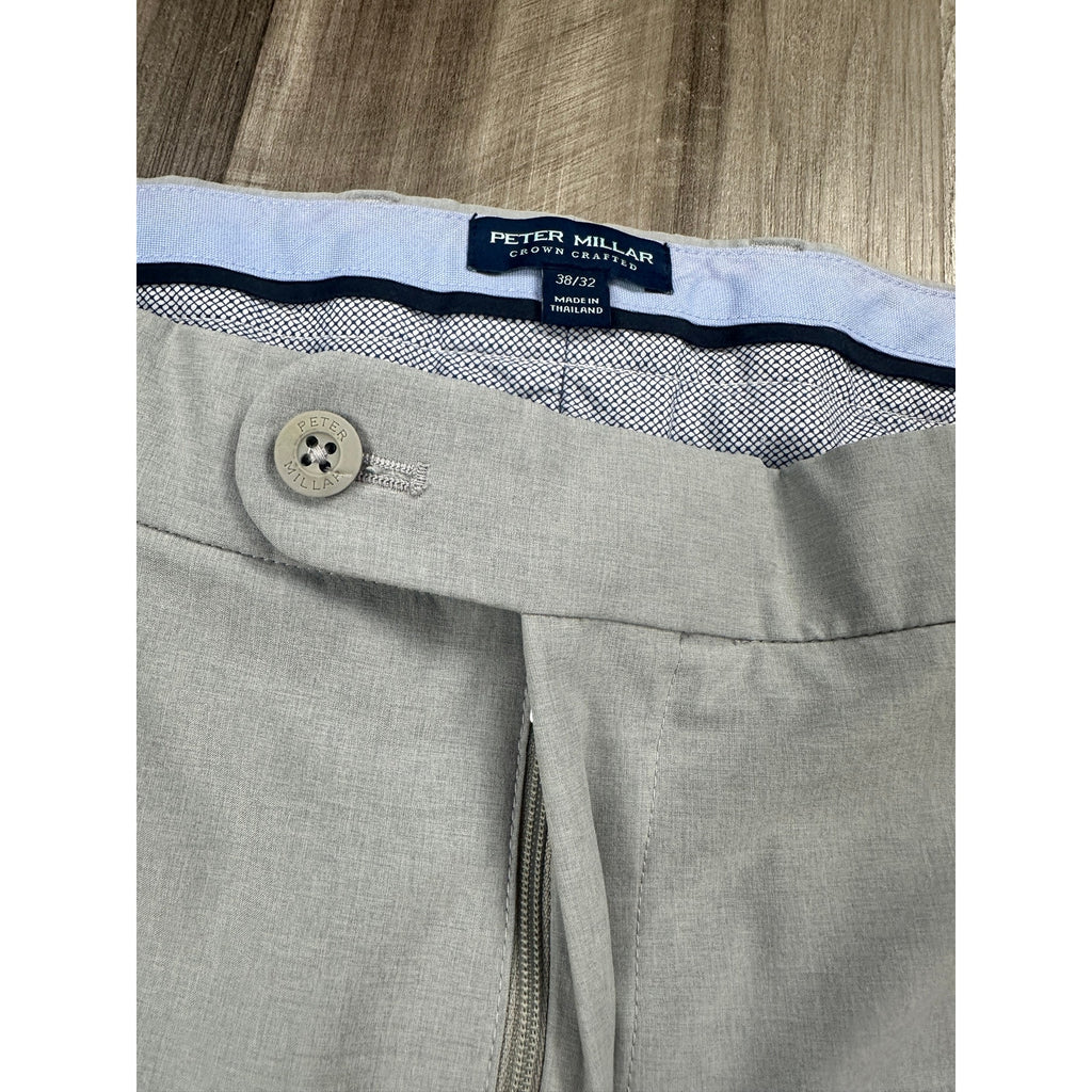 Peter Millar Surge Crown Crafted Trouser Pants in Gale Grey — Size 38x32 // Preowned