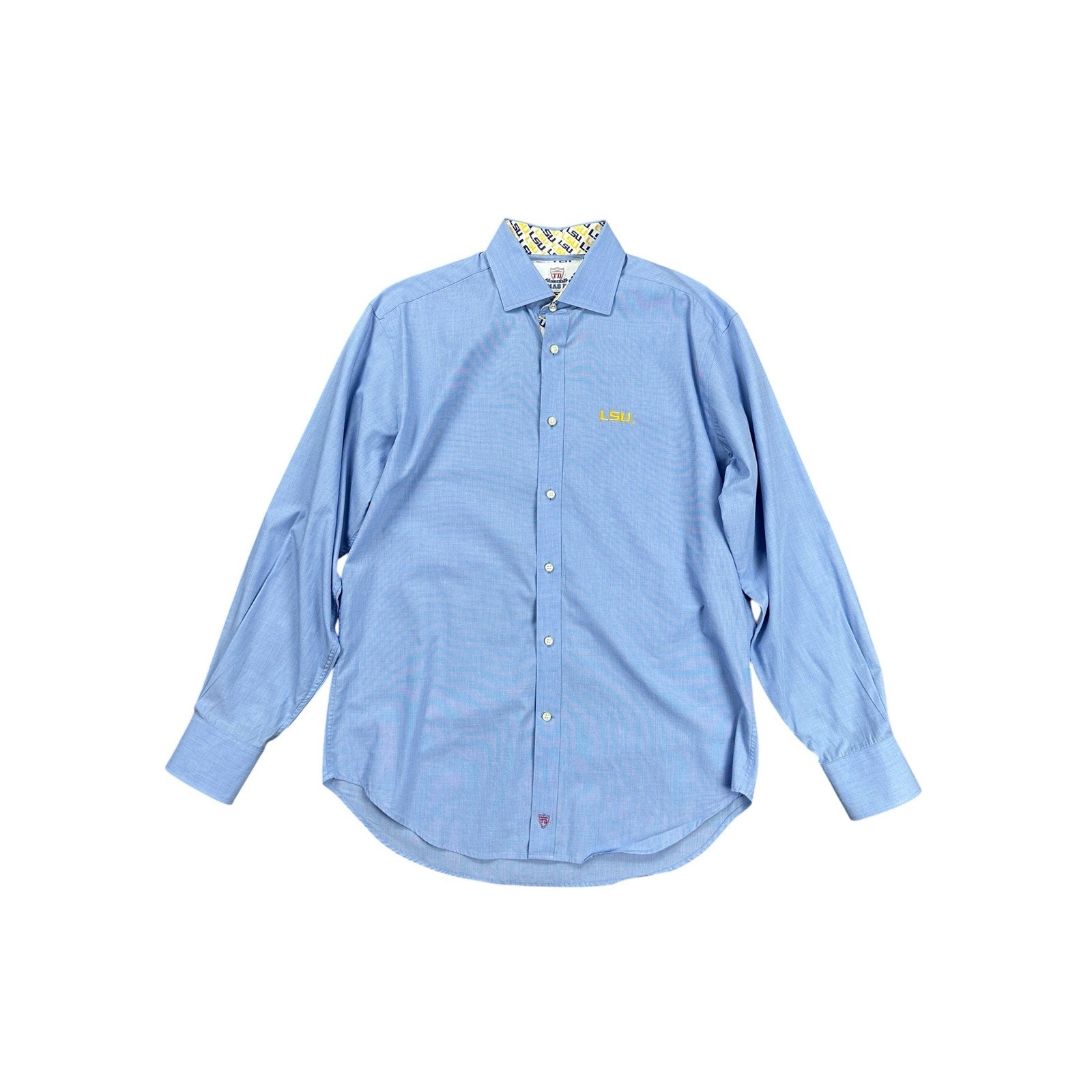 Thomas Dean LSU Tigers Collegiate Long Sleeve Button Down in Light Blue — Size Medium // Preowned