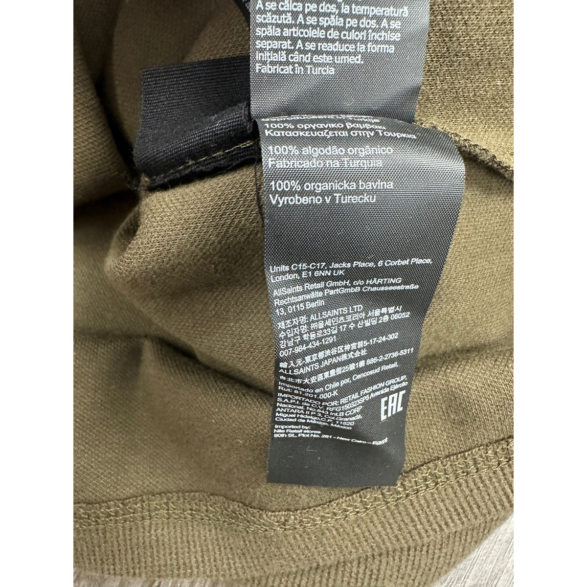 AllSaints Rowe Ribbed Long Sleeve Henley — Size XL // Preowned