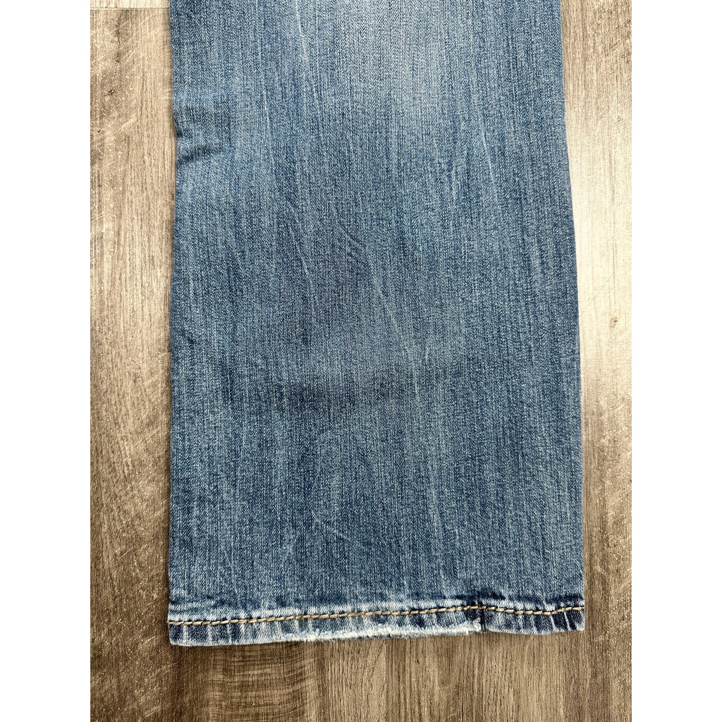 Rock & Roll Denim Double Barrel Relaxed Straight Leg Jean in Blue — Size 36x34 // Preowned