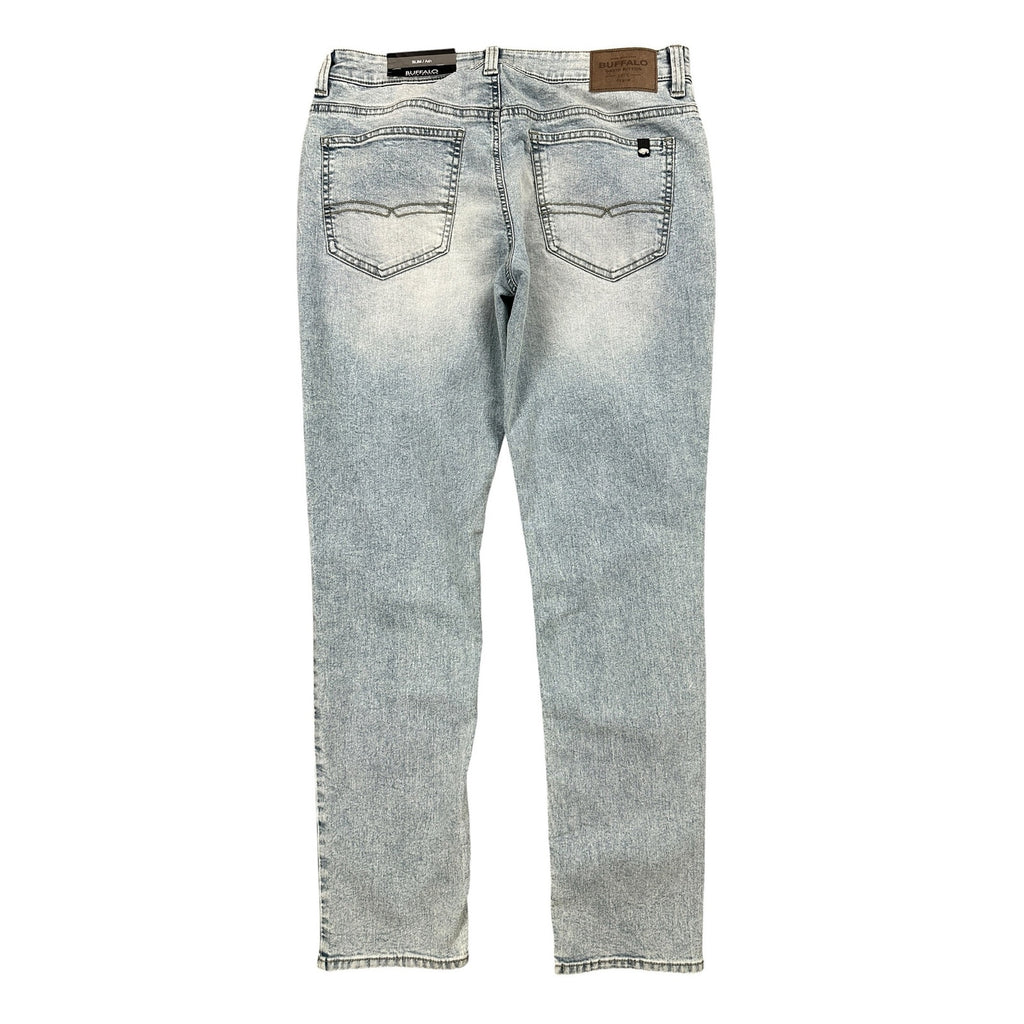 Buffalo David Bitton Ash Slim Fit Stretch Jean in Bleached and Blasted — Size 32x32