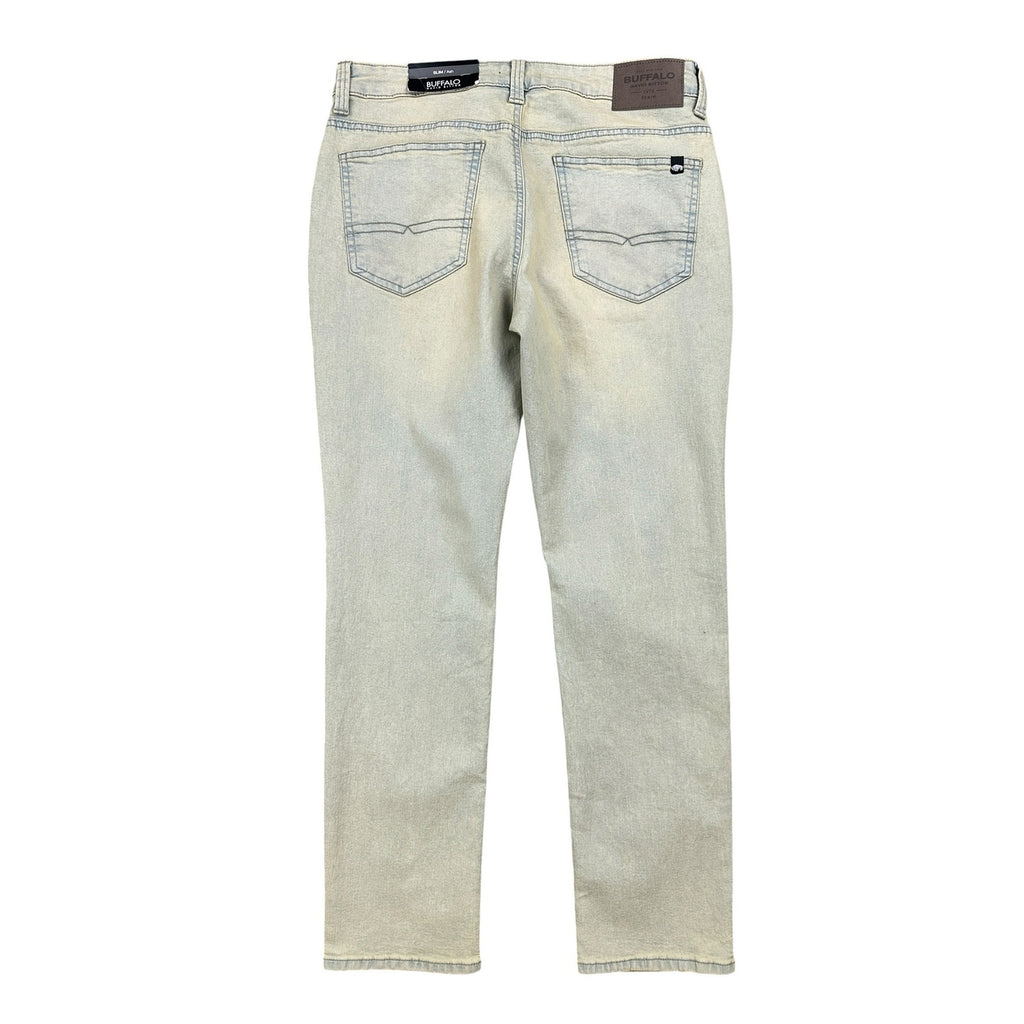 Buffalo David Bitton Ash Slim Stretch Jeans in Dirty and Blasted — Size 32x30