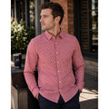 Mizzen+Main Trim Fit Checkered Long Sleeve Button Down in Red and White — Size 2XL // Preowned