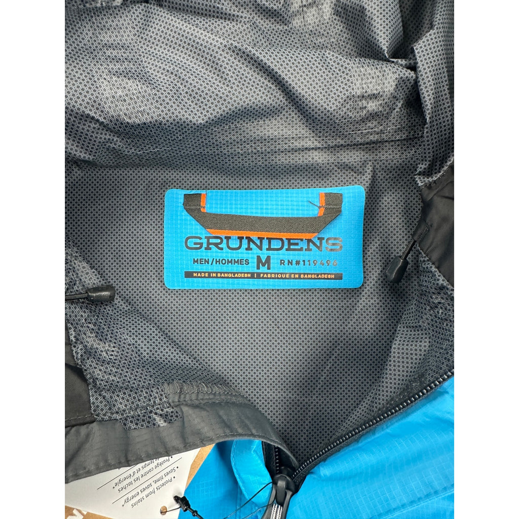 Grundens Trident Ripstop Hooded Jacket in Coastal Blue — Size Medium