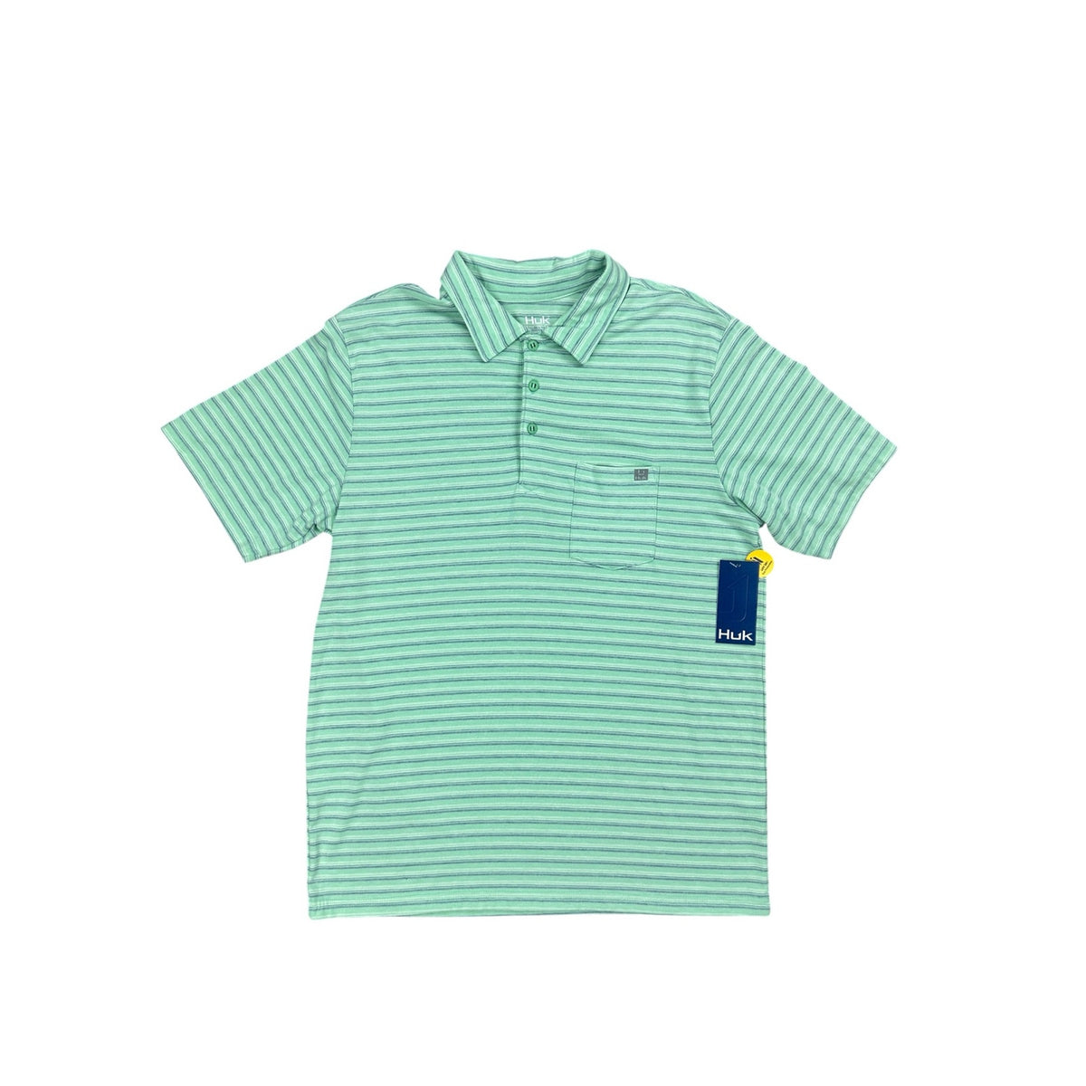 HUK Waypoint Ombre Stripe Polo — Size Medium