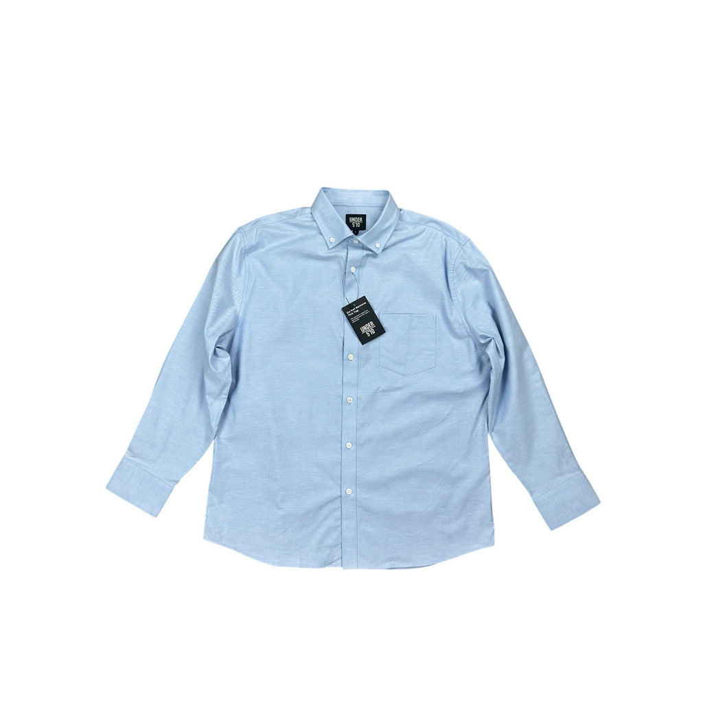 Under 5'10 Stretch Oxford Button Down Shirt in Light Blue — Size Large