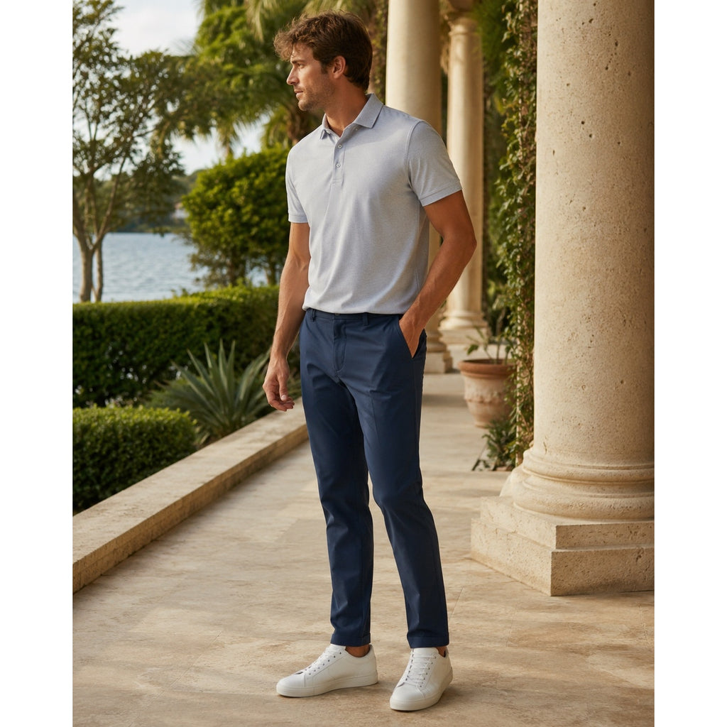 Mizzen+Main Helmsman 5 Pocket Slim Fit Performance Chino Pants in Navy — Size 32x30 // Preowned