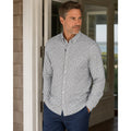 Johnnie-O Allworth Performance Checkered Long Sleeve Button Down in Light Gray — Size XL