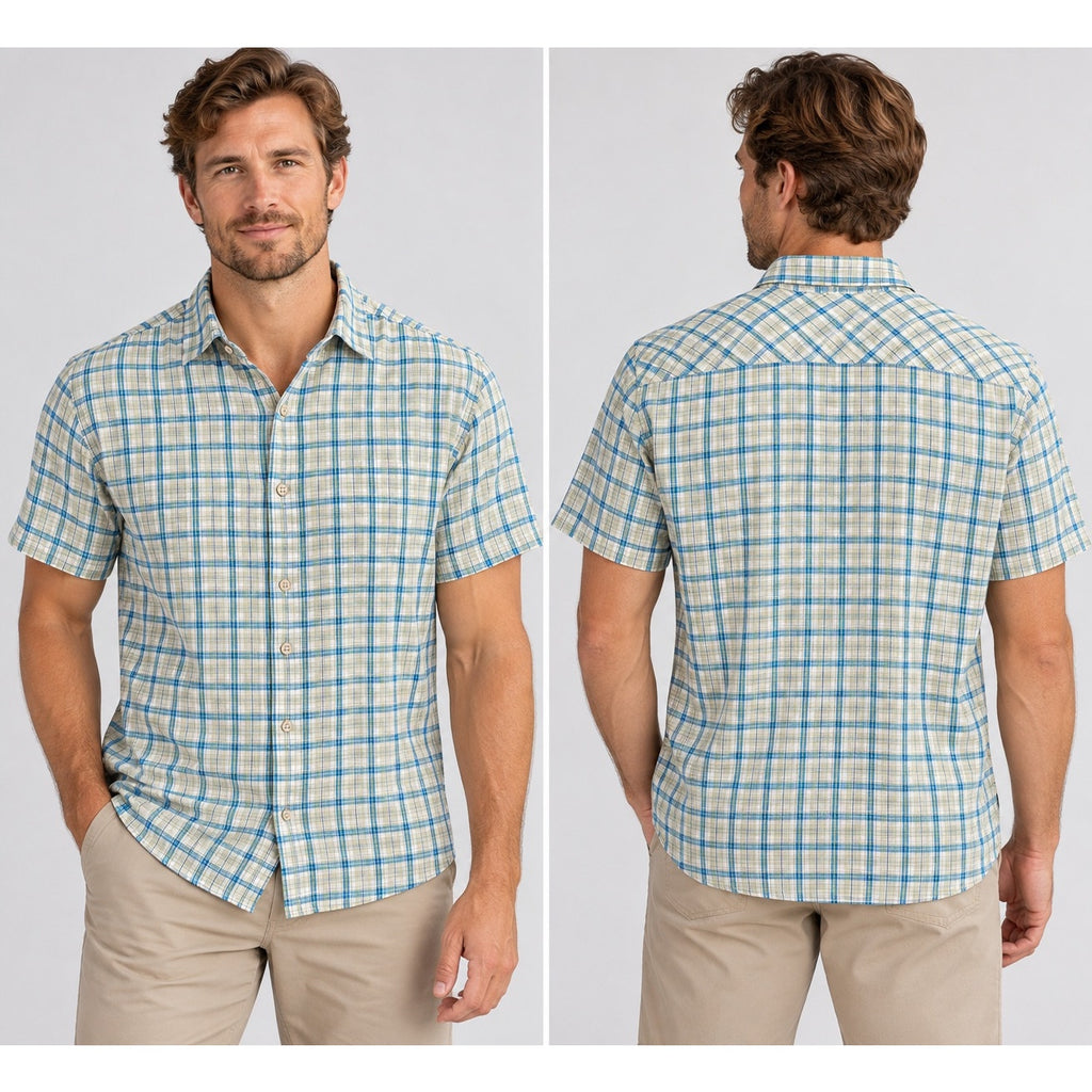 Royal Robbins Relaxed Fit Cool Mesh Eco Plaid Short Sleeve Shirt — Size 2XL // Preowned