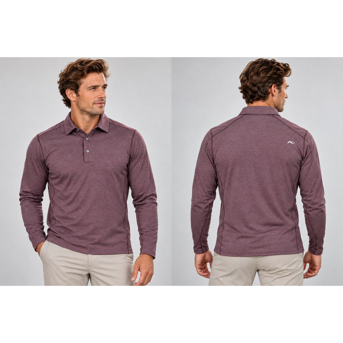 KJUS Scot Long Sleeve Golf Polo — Size 50 (Medium)