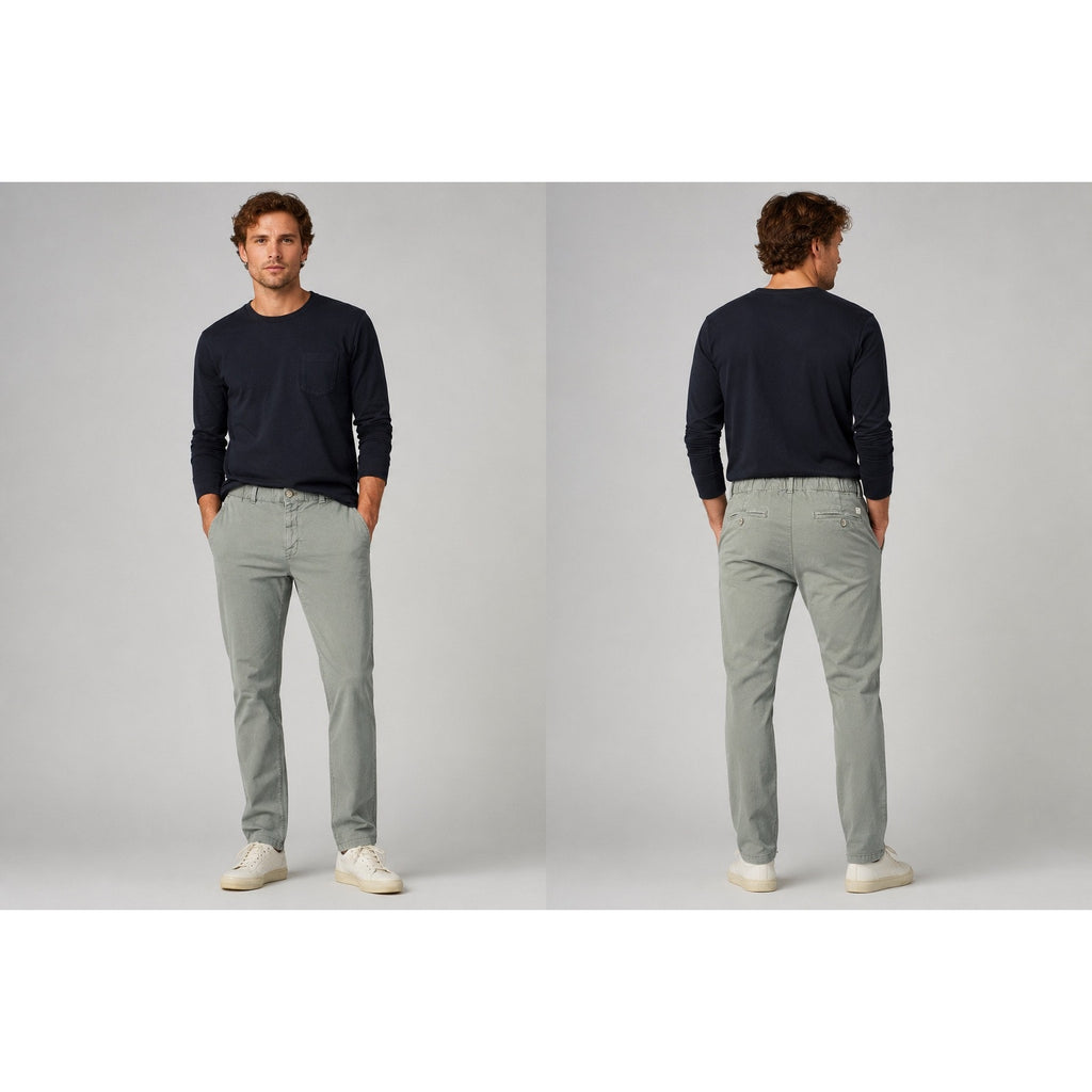 Marine Layer Slim Straight Saturday Twill Chino Pants in Green Khaki — Size Large // Preowned