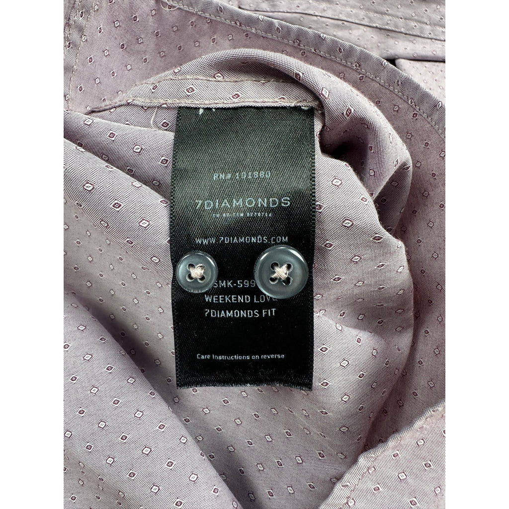 7 Diamonds Weekend Love Long Sleeve Button Down in Burgundy — Size 2XL // Preowned