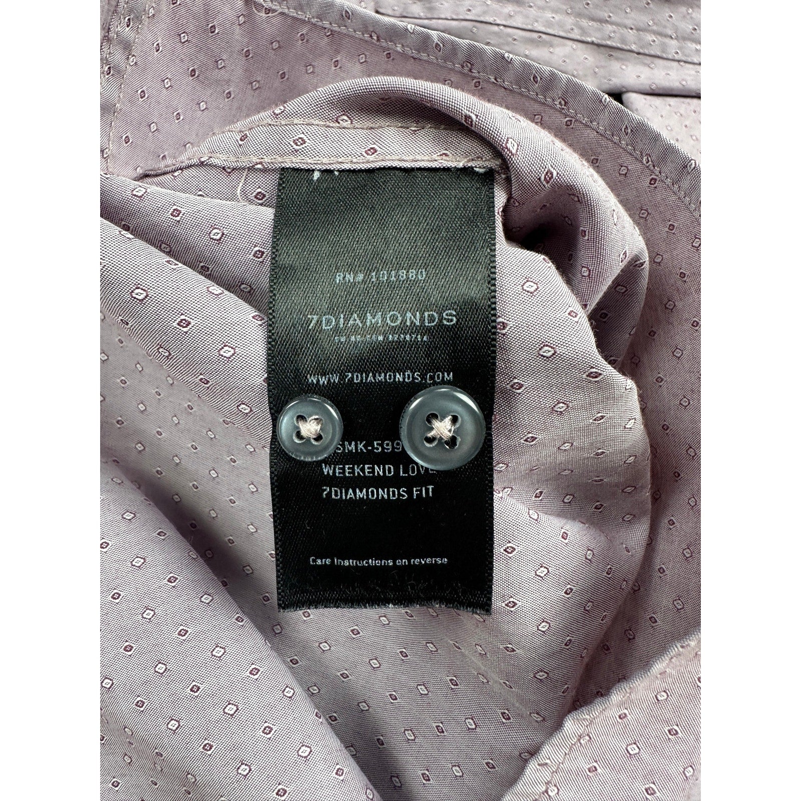 7 Diamonds Weekend Love Long Sleeve Button Down in Burgundy — Size 2XL // Preowned
