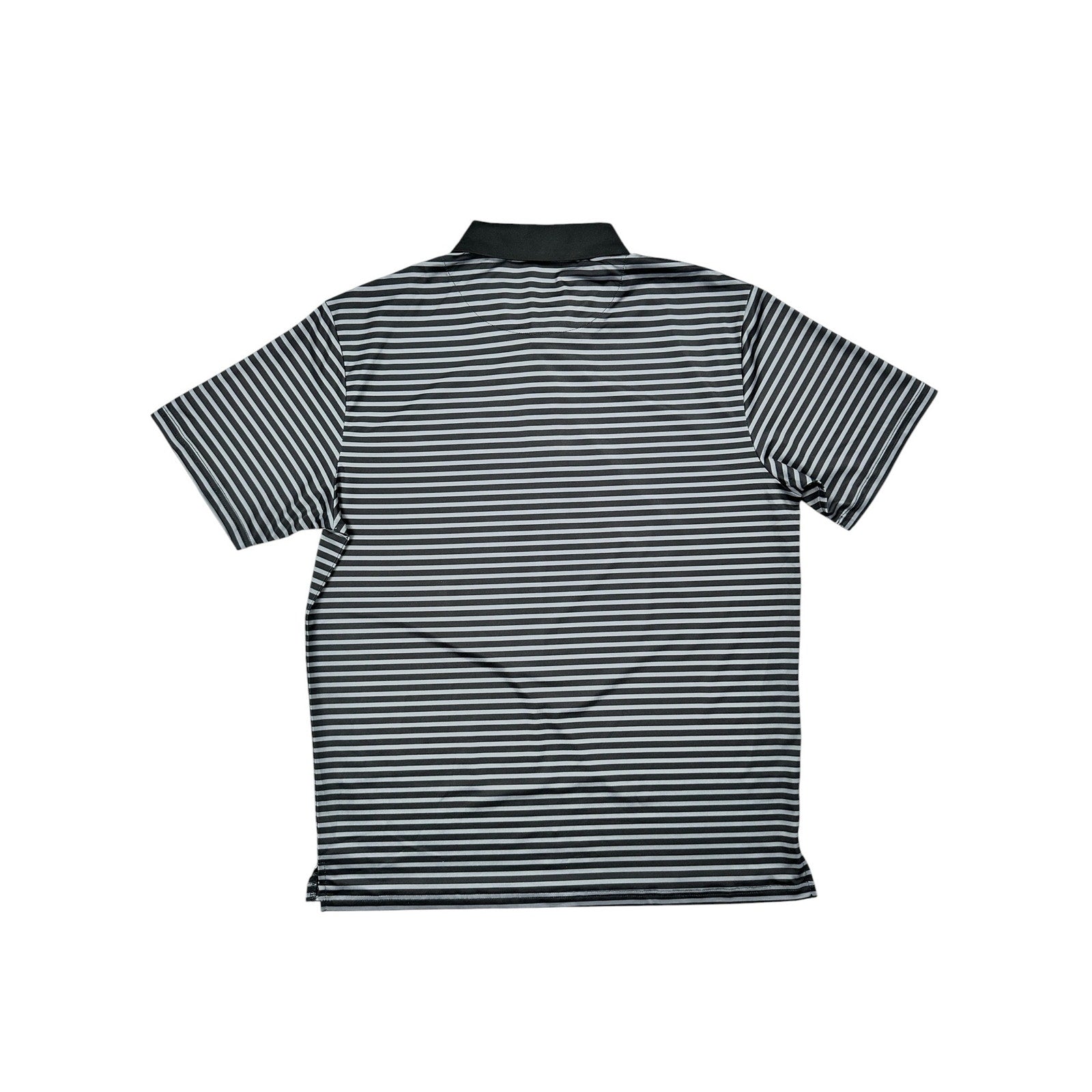 Grateful Dead x Section 119 Performance Striped Polo in Black and Grey — Size Large // Preowned