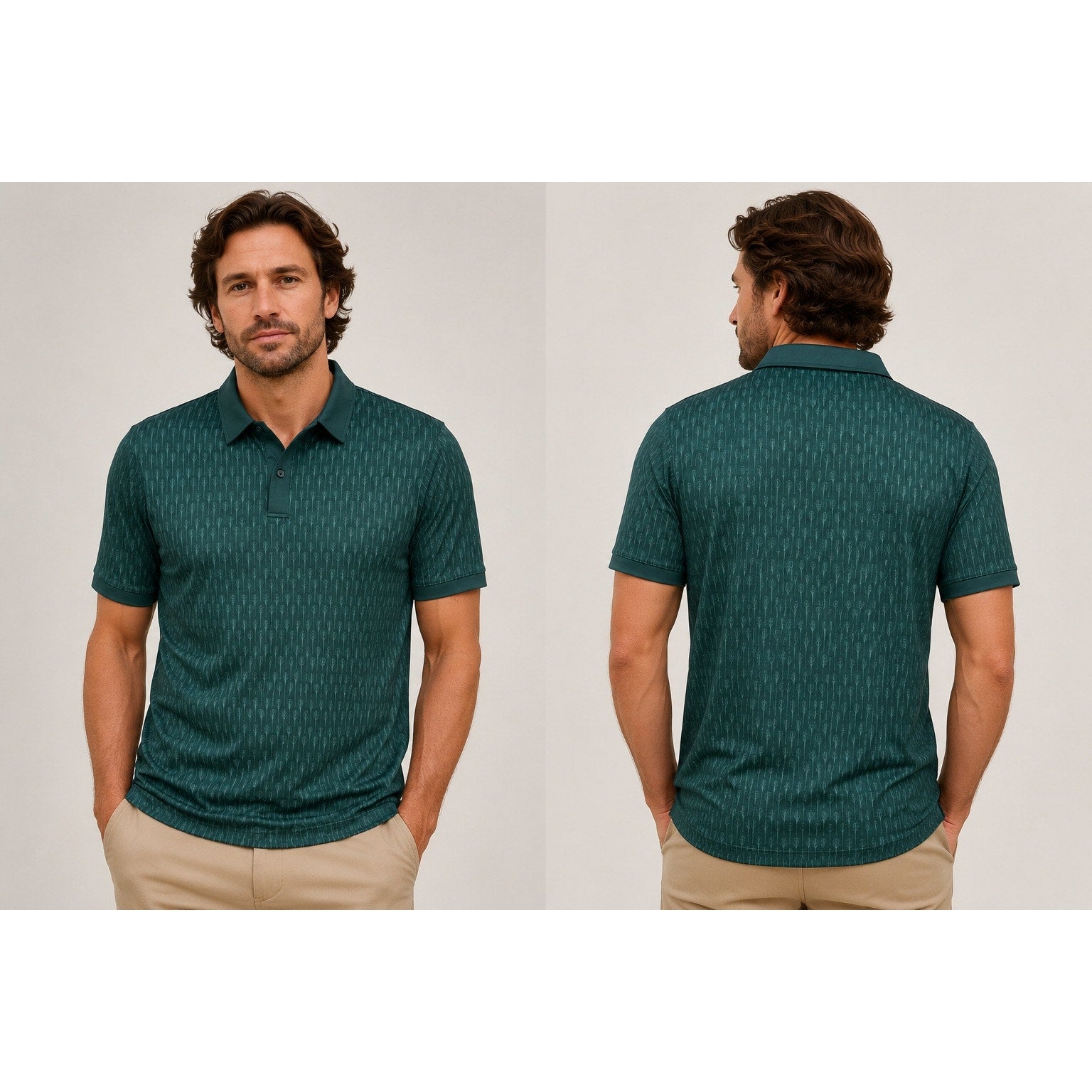 Mantra Catalyst Point Collar Golf Polo in Green — Size XL // Preowned