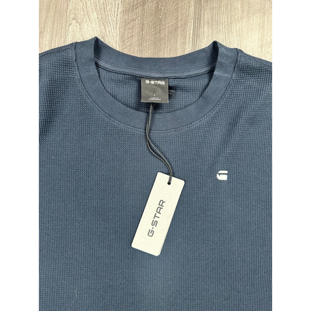 G-Star Structured Boxy Waffle Jersey Knit Tee — Size Large